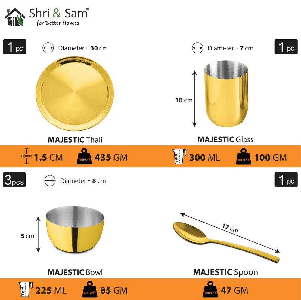 Stainless Steel Thali Set Majestic