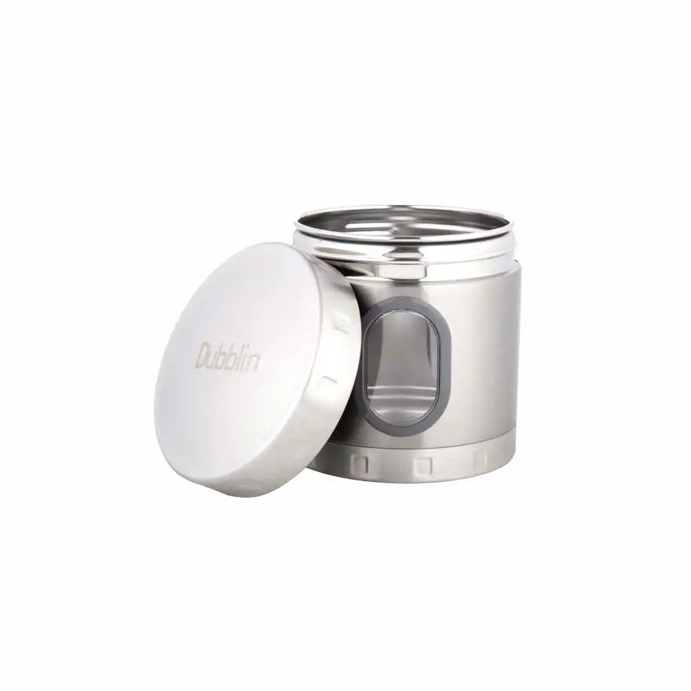 DUBBLIN Stainless Steel Storage jar container Fresher screw lid transparent visible window food safe steel Storage container 750 ml, 1 Piece, Silver