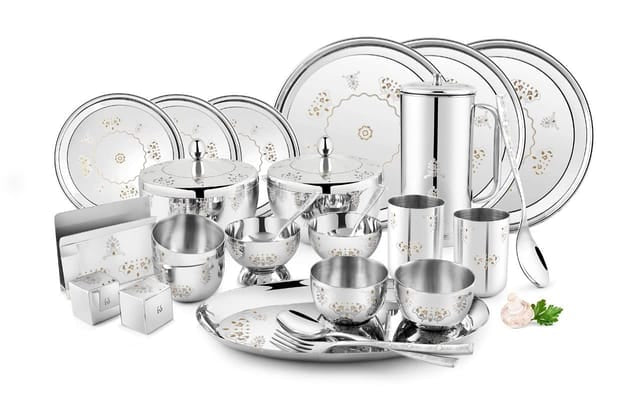 FnS MANDALA Stainless Steel Dinner Set (60pcs)