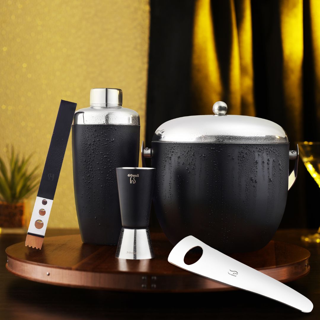 FnS Black Finish 5 Pc Bar Set