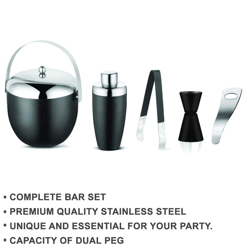 FnS Black Finish 5 Pc Bar Set
