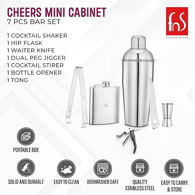 FnS Cheers Mini Bartender Cabinet Set