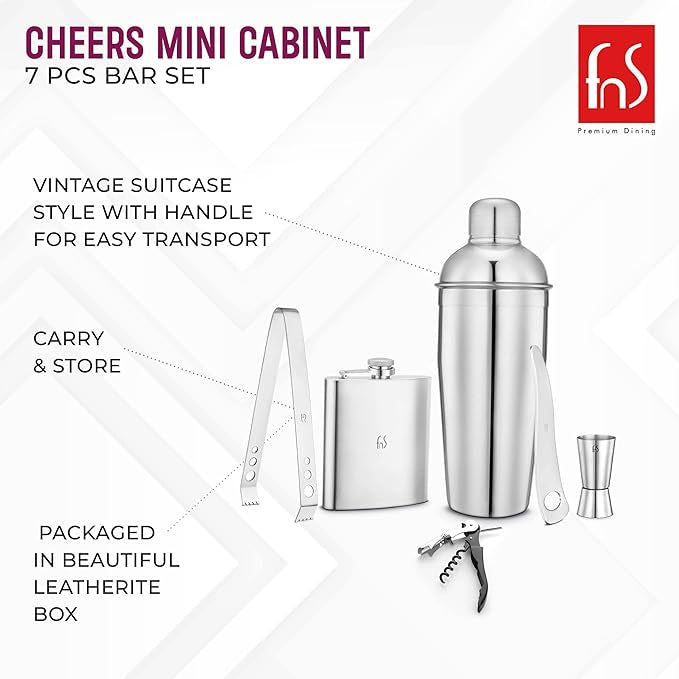 FnS Cheers Mini Bartender Cabinet Set