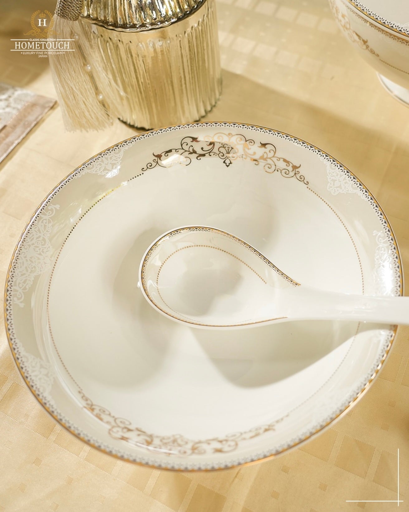 Ceramic Gold Dinner Set 35 pcs