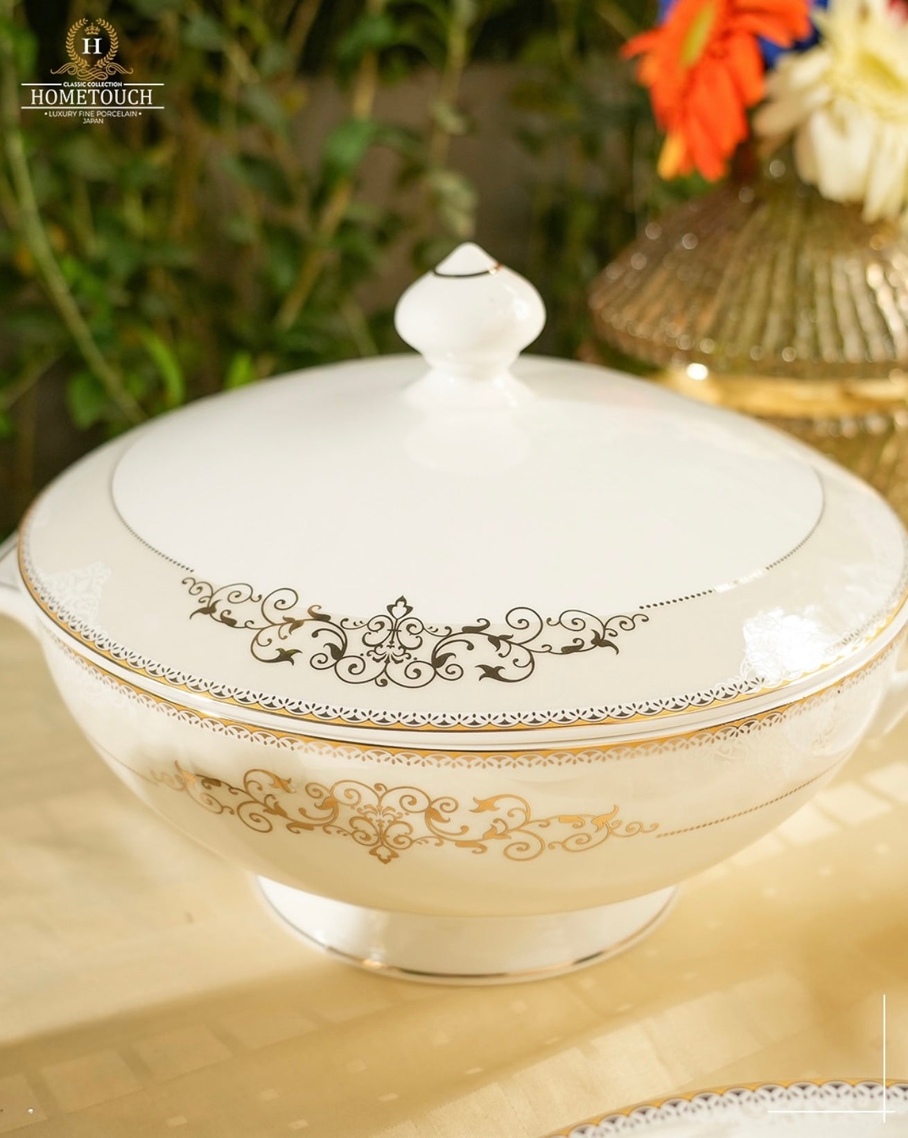 Ceramic Gold Dinner Set 35 pcs
