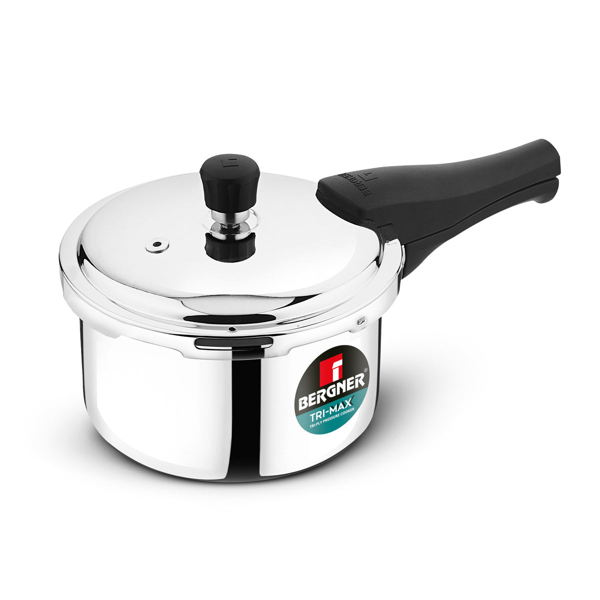 Bergner 1.5L Trimax Stainless Steel Outer Lid Pressure Cooker, Easy Locking - Induction Bottom ( 5-Year Warranty)