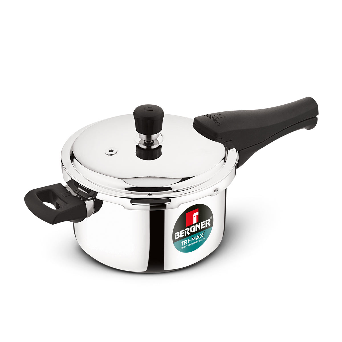 Bergner 3.0L Trimax Stainless Steel Outer Lid Pressure Cooker, Easy Locking - Induction Bottom ( 5-Year Warranty)