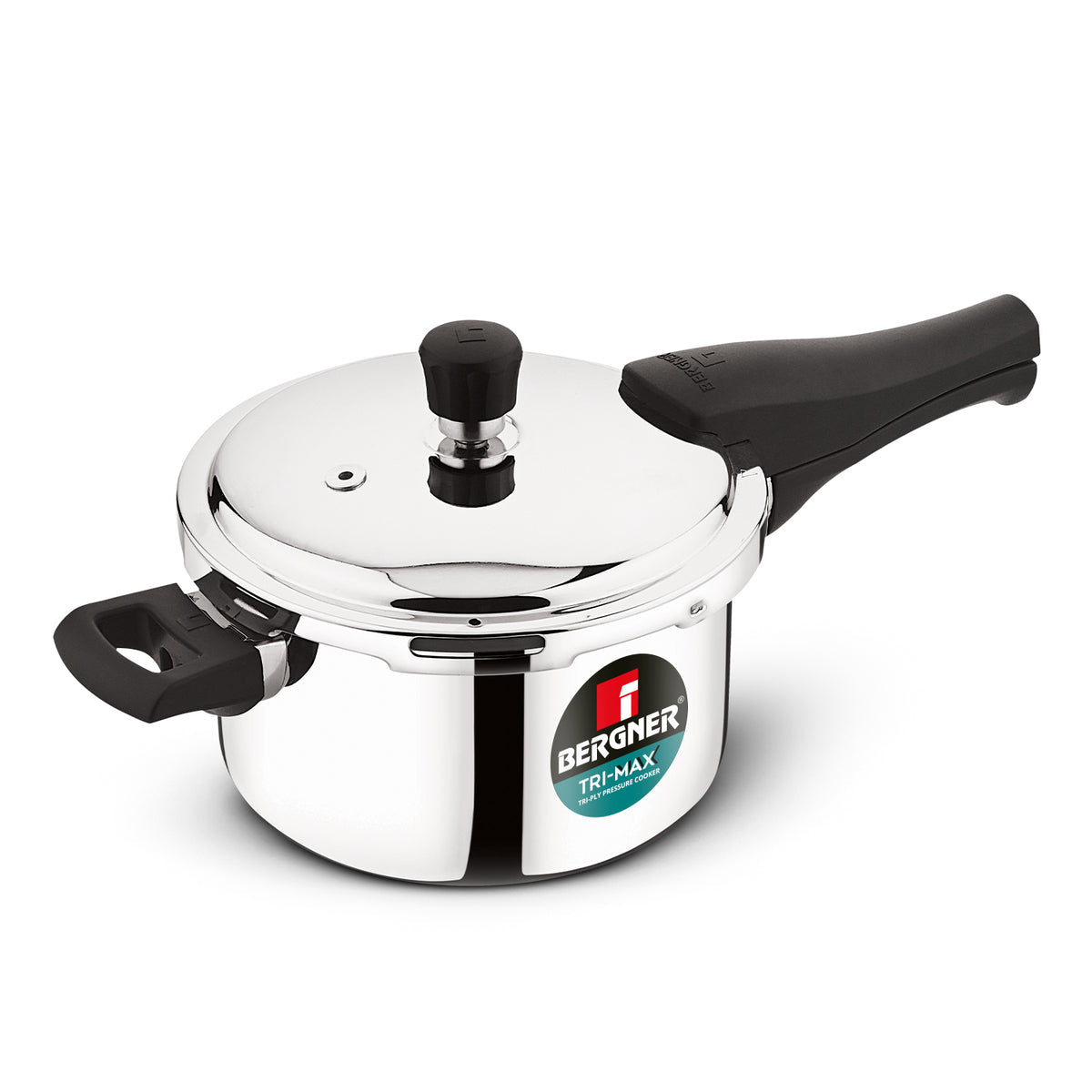 Bergner 5.0L Trimax Stainless Steel Outer Lid Pressure Cooker, Easy Locking - Induction Bottom ( 5-Year Warranty)