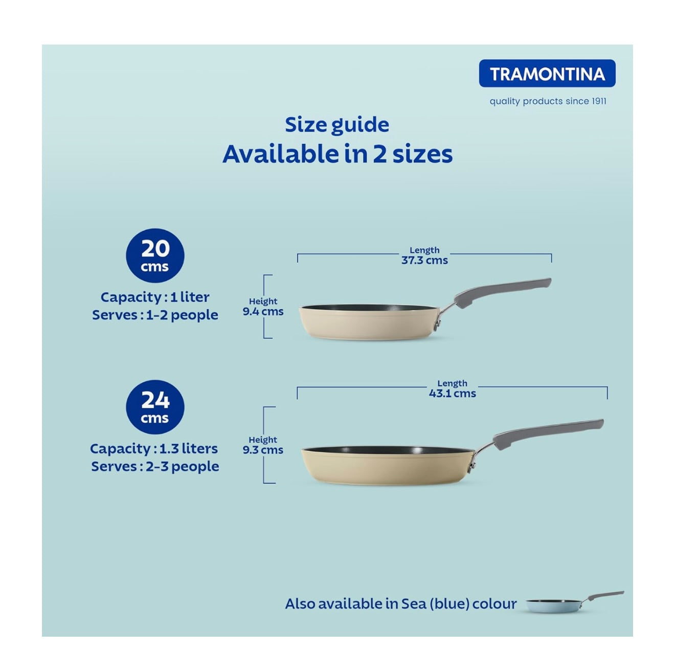TRAMONTINA Velo Forged Fry Pan 20 cm - Sea