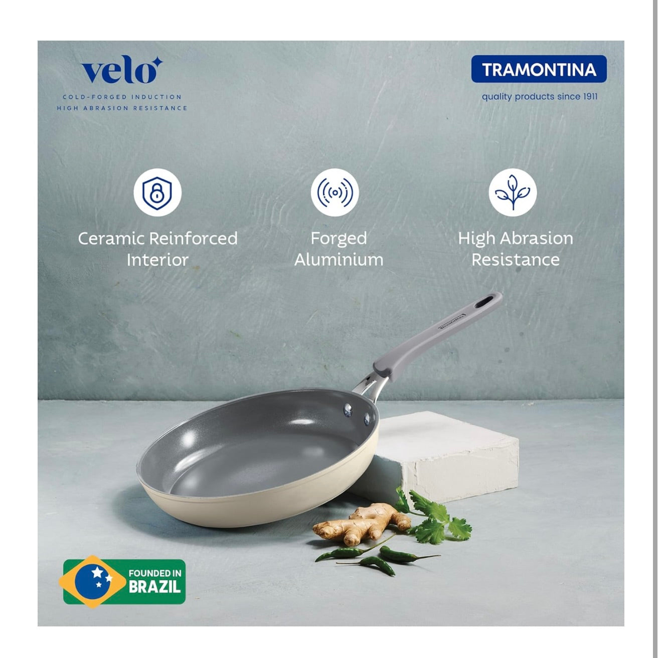 TRAMONTINA Velo Forged Fry Pan 24 cm - Sand