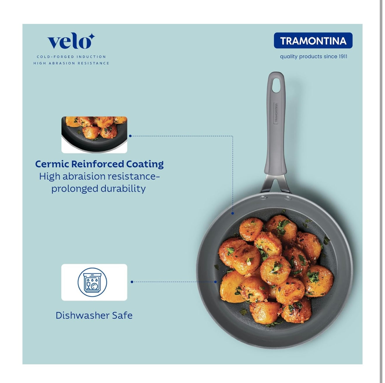 TRAMONTINA Velo Forged Fry Pan 20 cm - Sea