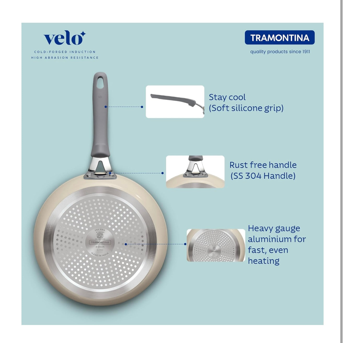 TRAMONTINA Velo Forged Fry Pan 20 cm - Sea