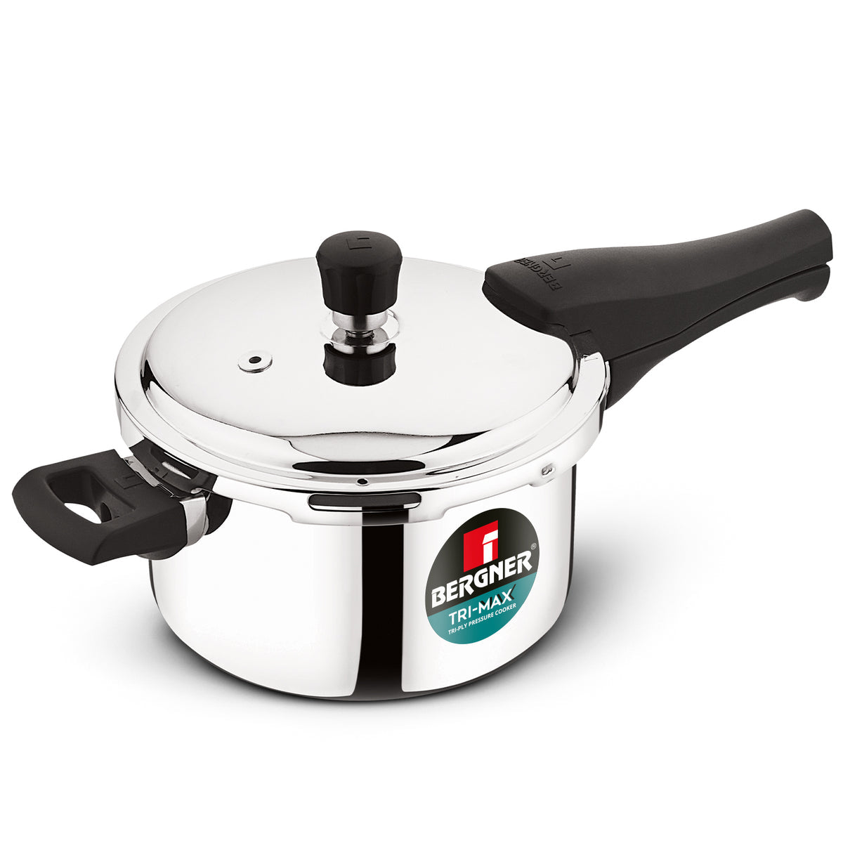 Bergner 6.5L Trimax Stainless Steel Outer Lid Pressure Cooker, Easy Locking - Induction Bottom ( 5-Year Warranty)