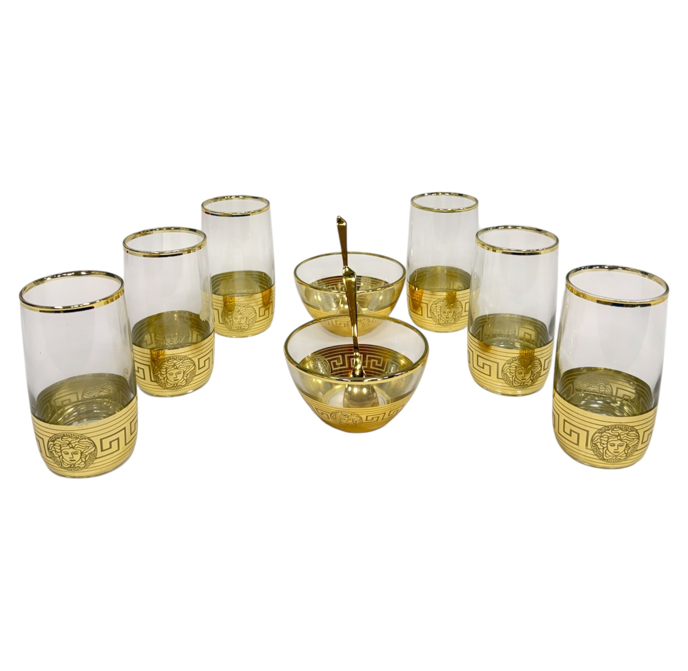 Gold glass Serving set 10 pcs (long)