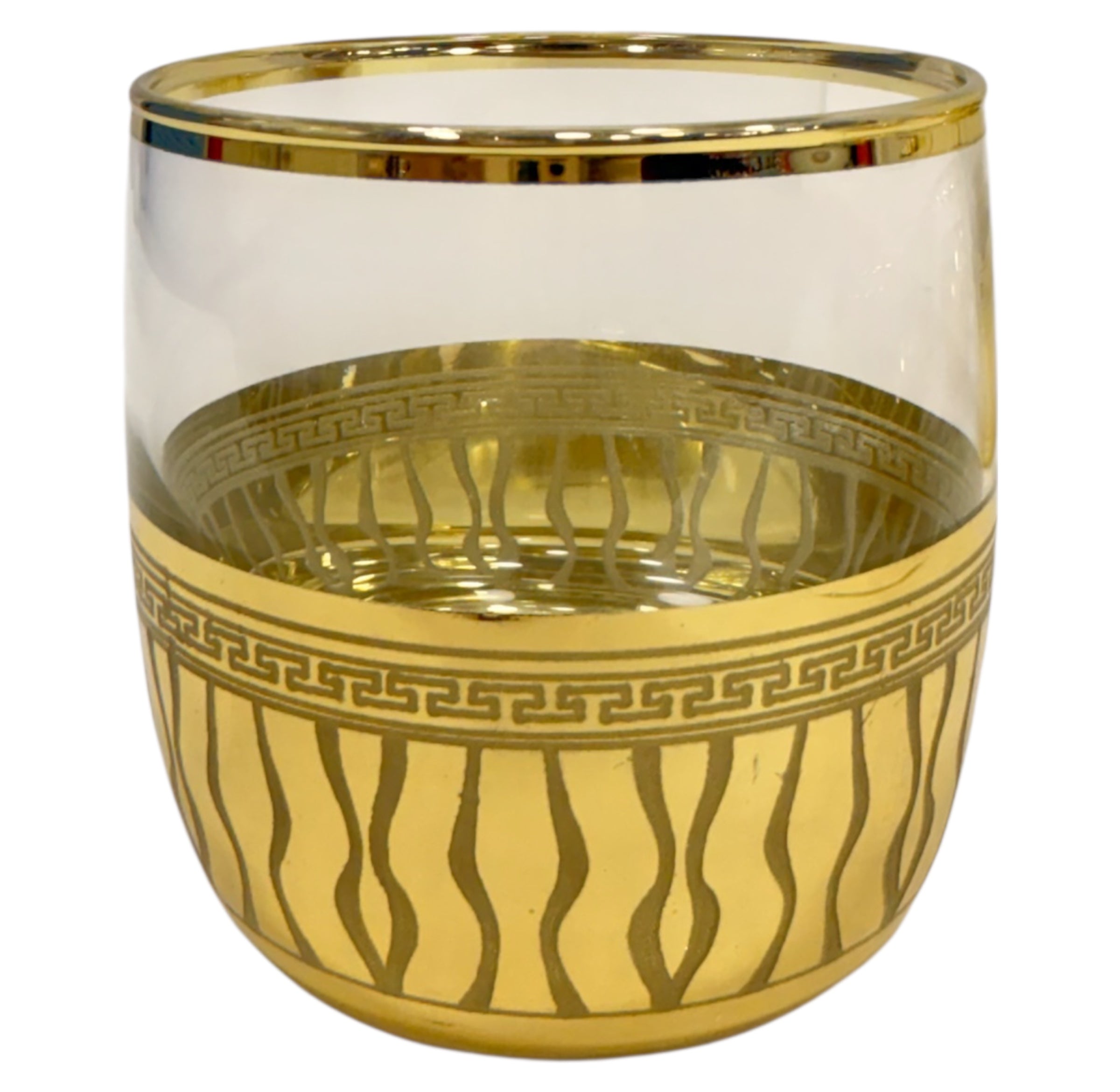 Gold glass serving set 10 pcs (small)