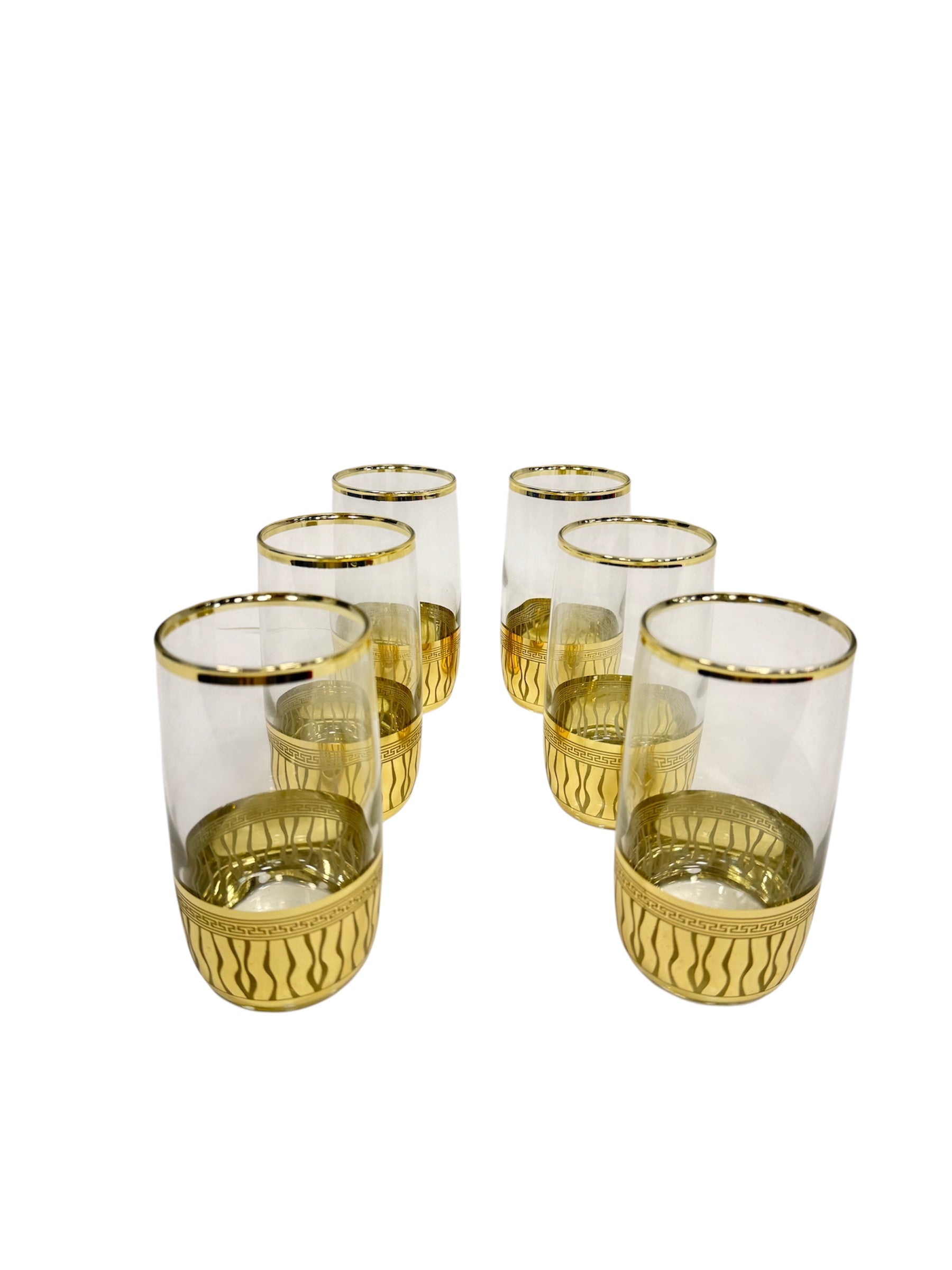 Gold glass 6 pcs (tall)