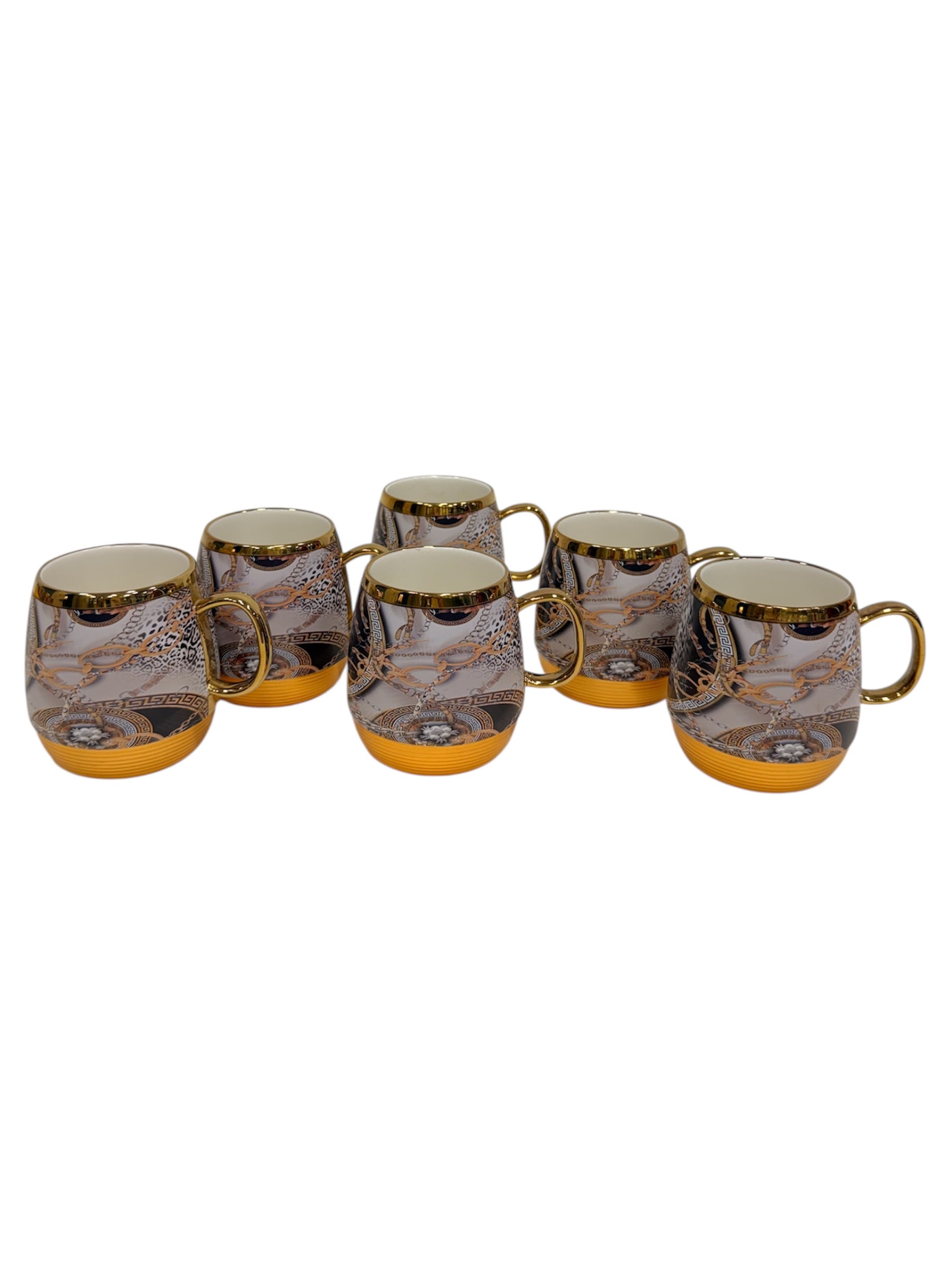 Coffee/Tea Mugs 7 pcs set gold