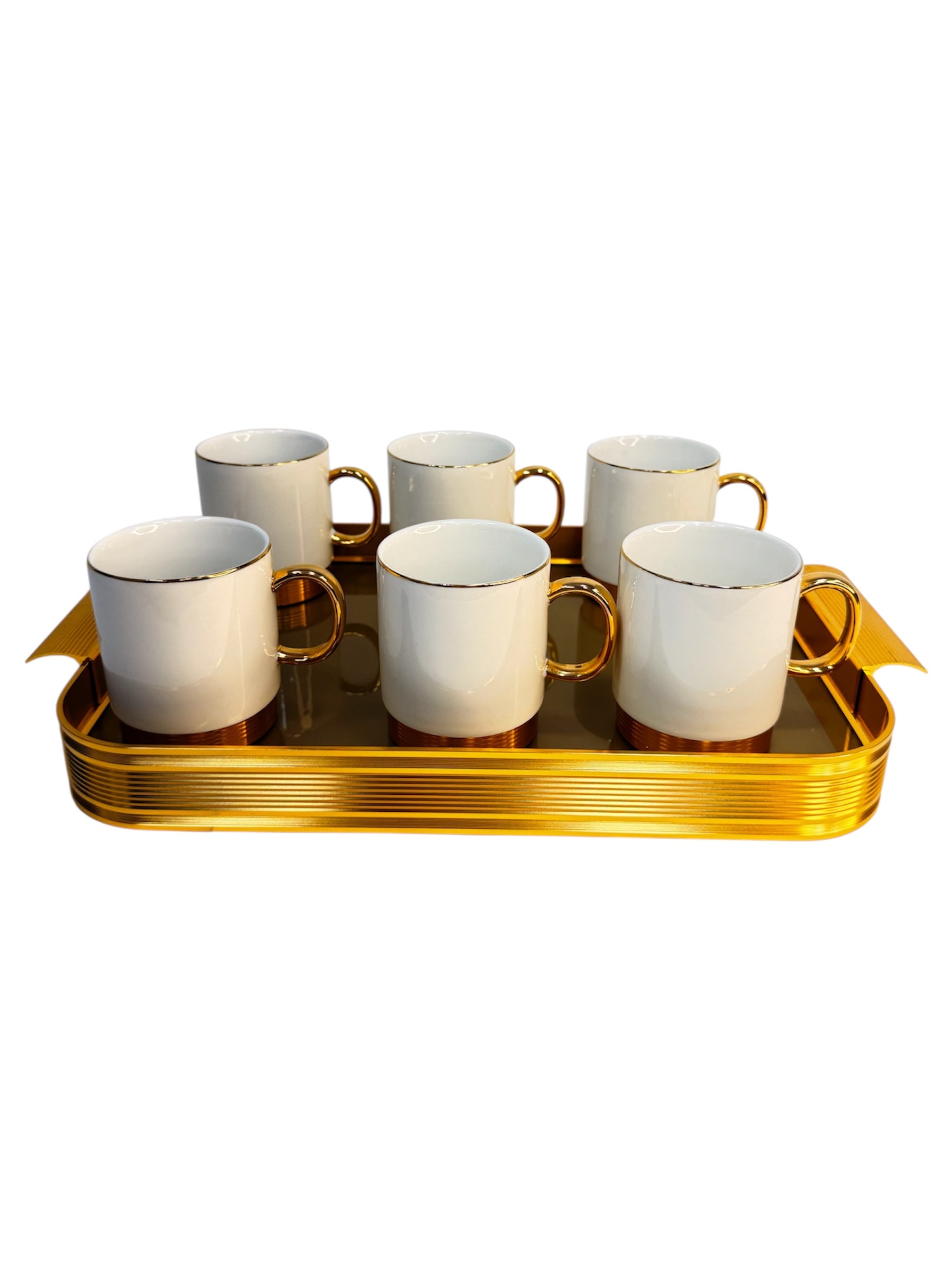 Coffee/Tea Mugs 7 pcs set gold