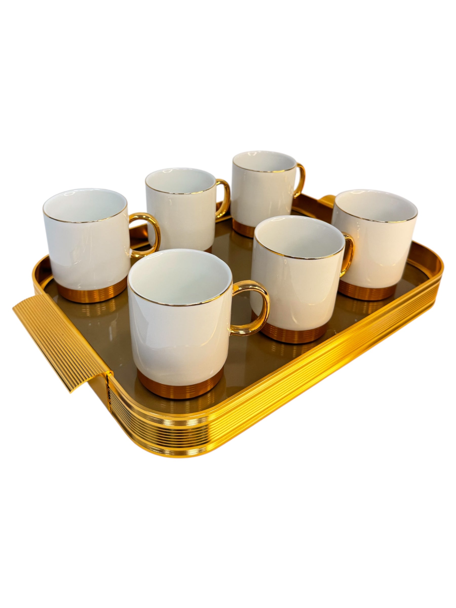 Coffee/Tea Mugs 7 pcs set gold