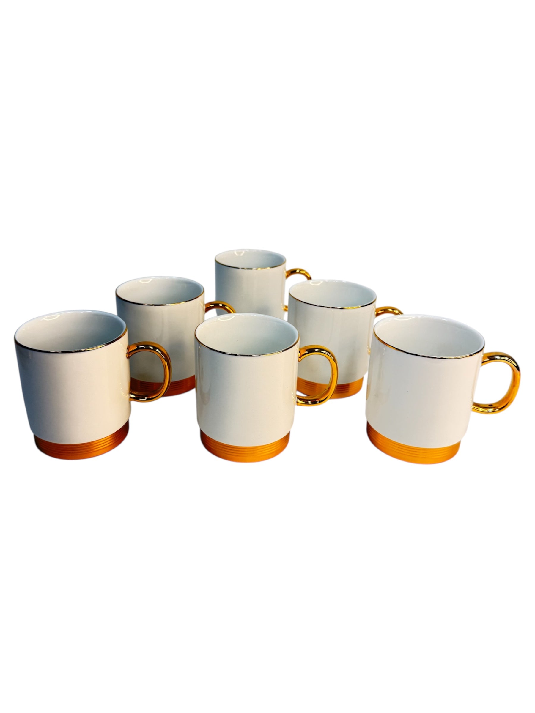 Coffee/Tea Mugs 7 pcs set gold