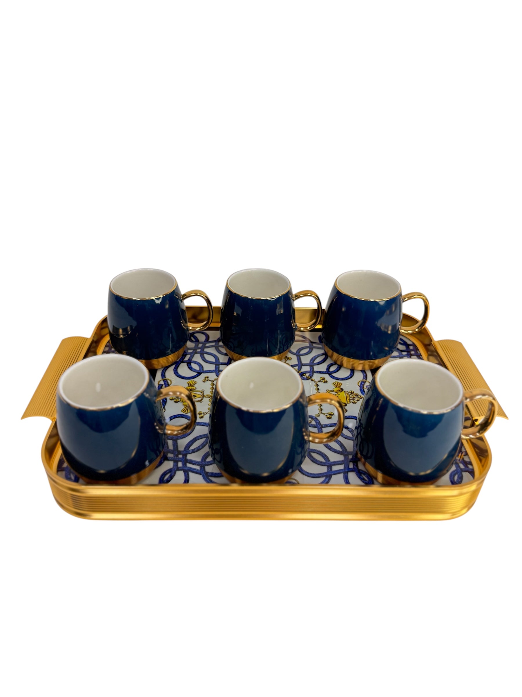 Coffee/Tea Mugs 7 pcs set gold