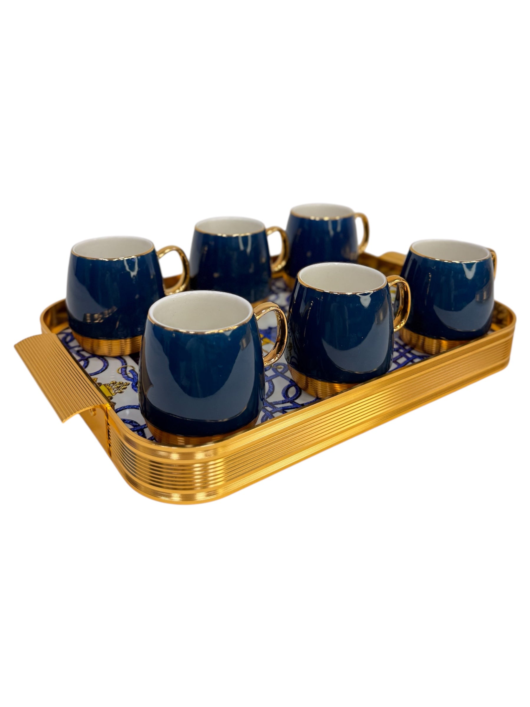Coffee/Tea Mugs 7 pcs set gold