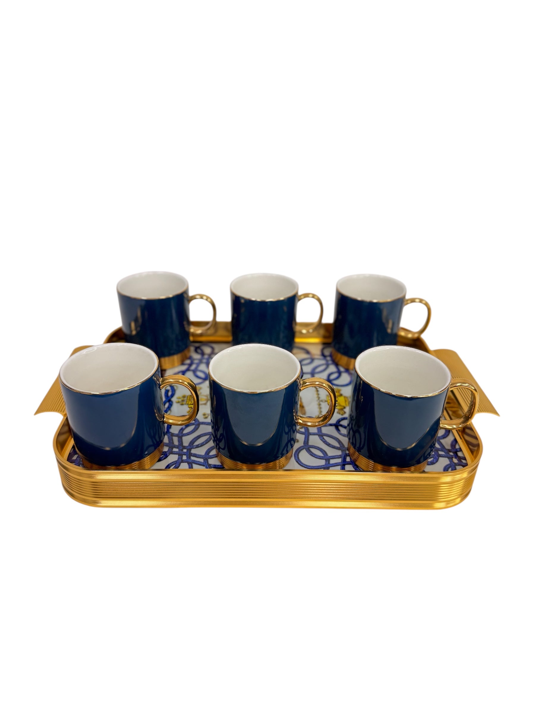 Coffee/Tea Mugs 7 pcs set gold