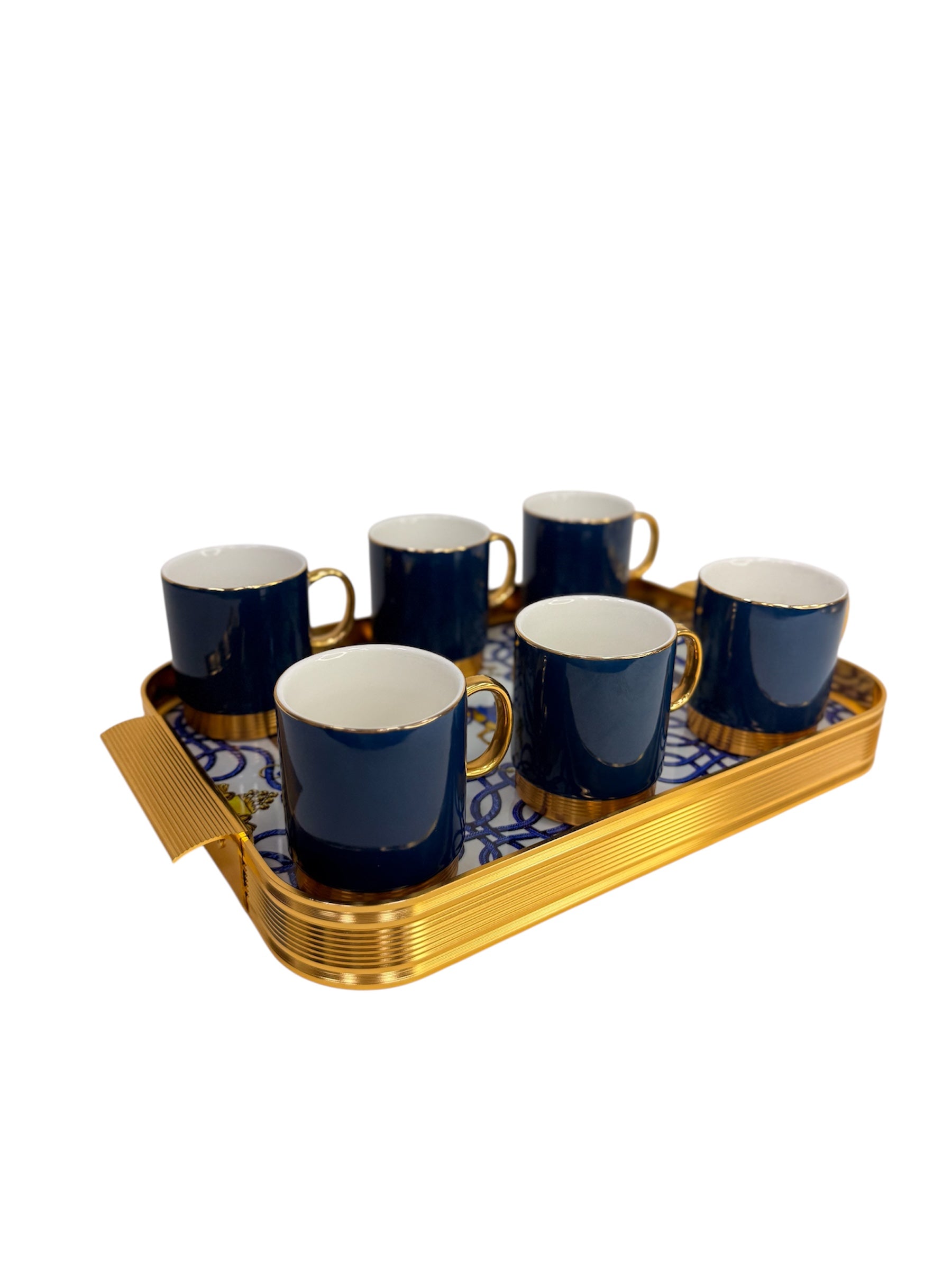 Coffee/Tea Mugs 7 pcs set gold