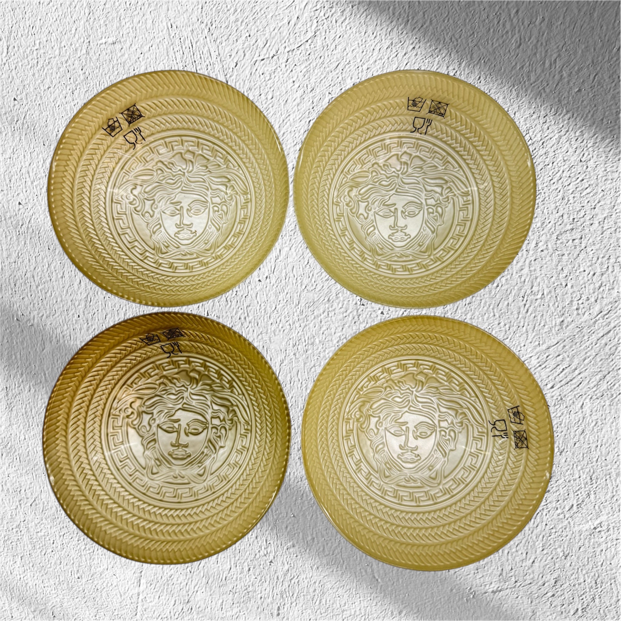 Versace 4 pcs serving bowl set White gold