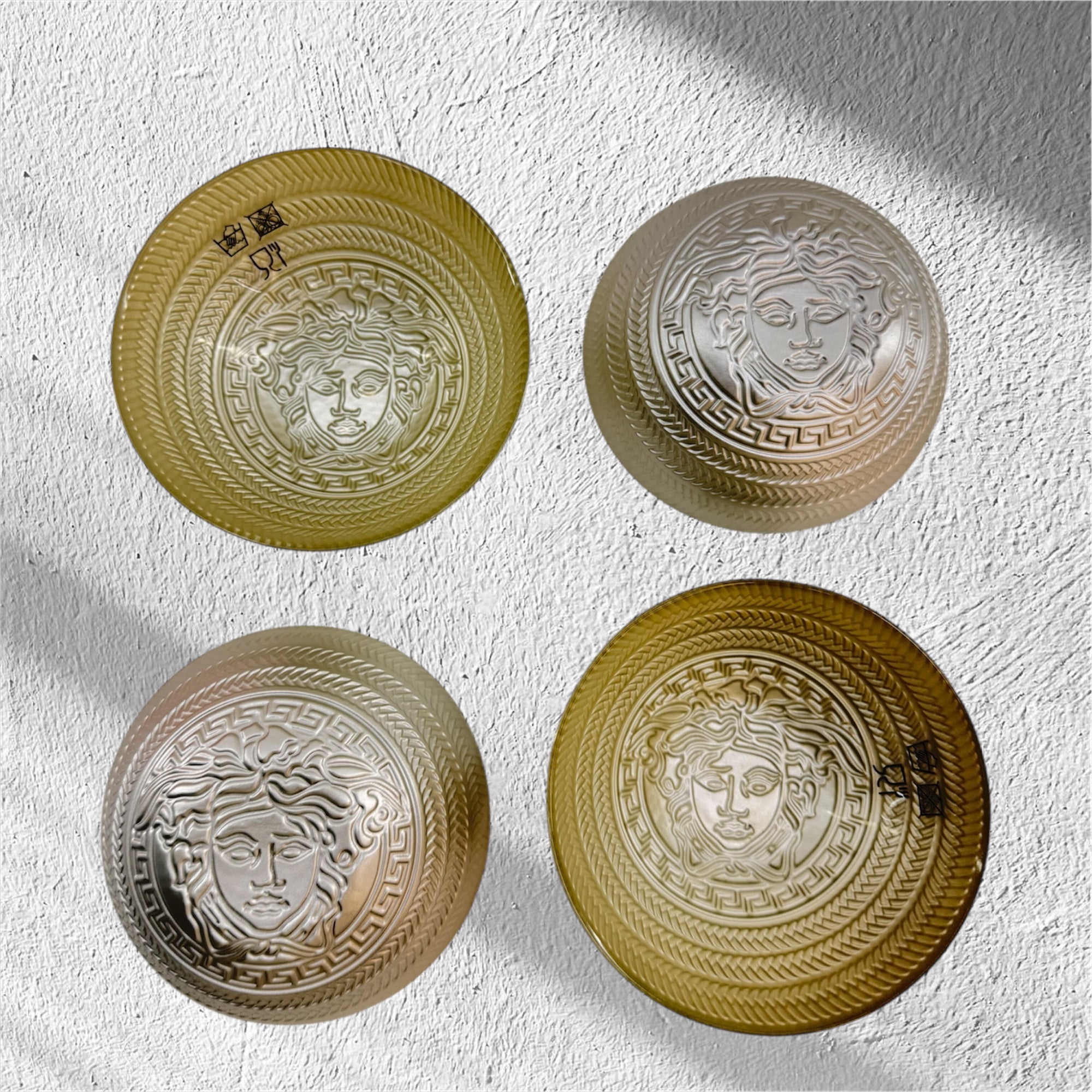 Versace 4 pcs serving bowl set White gold