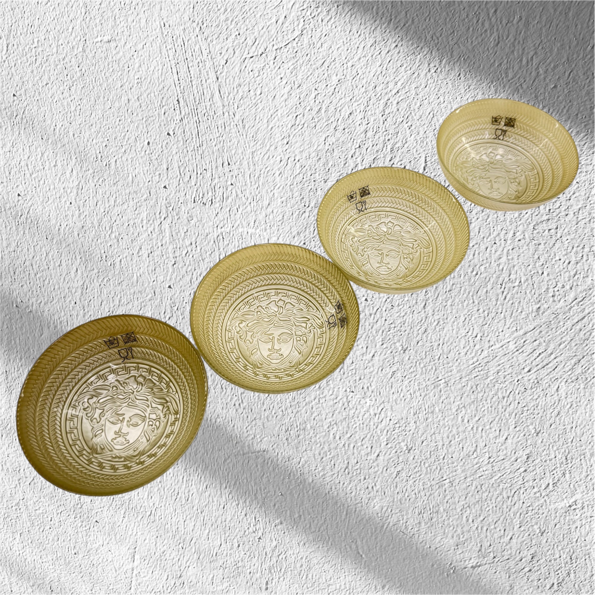 Versace 4 pcs serving bowl set White gold