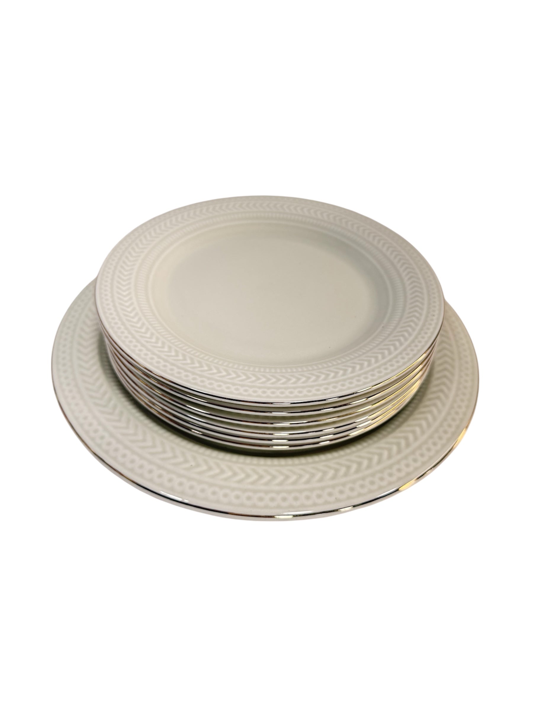 Gold line snack set 7 pcs (White)
