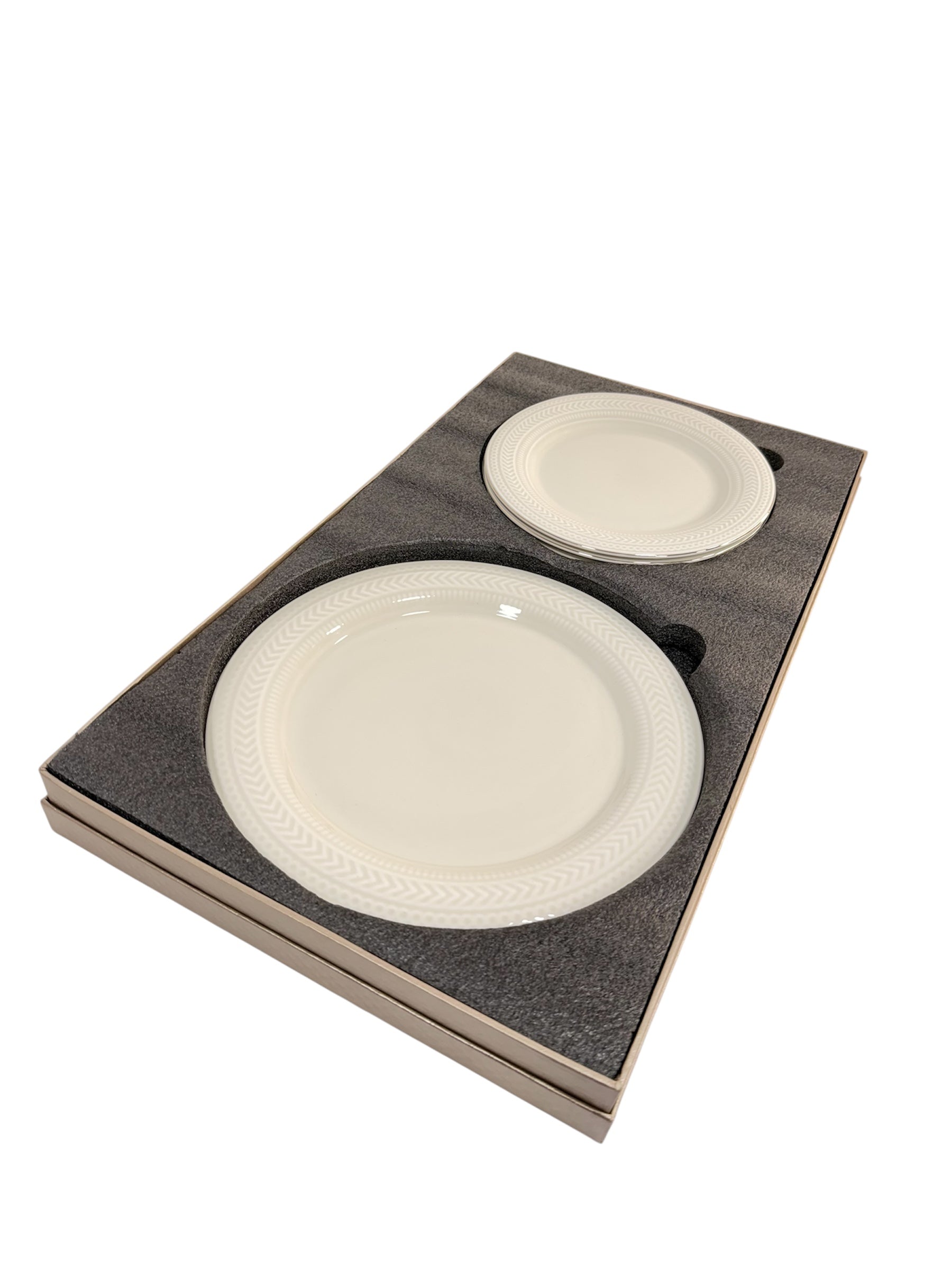 Gold line snack set 7 pcs (White)