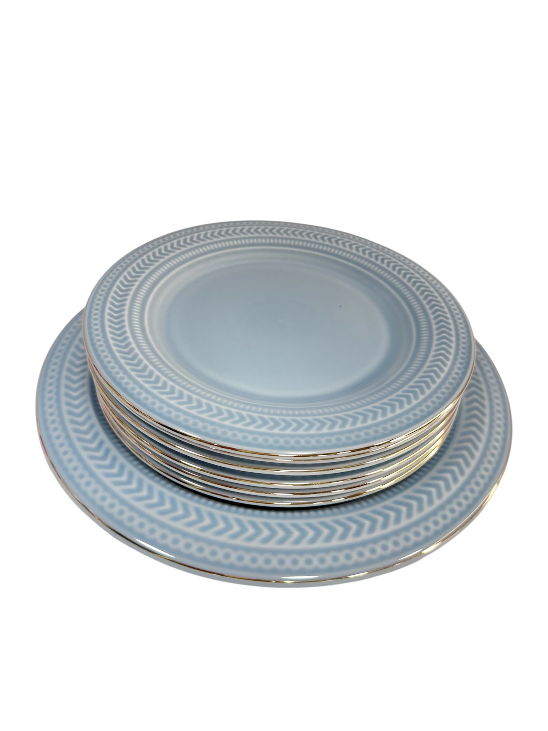 Gold line snack set 7 pcs (Blue)