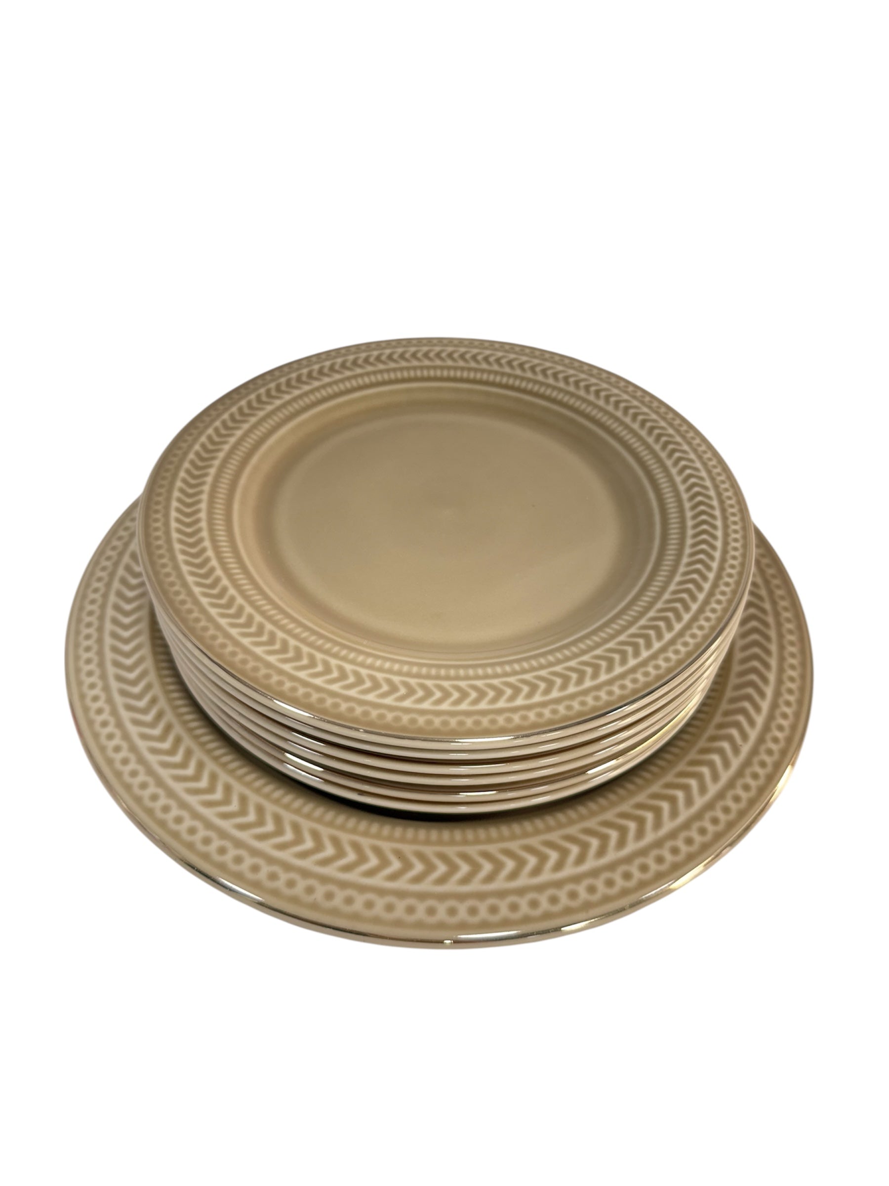 Gold line snack set 7 pcs (Brown)