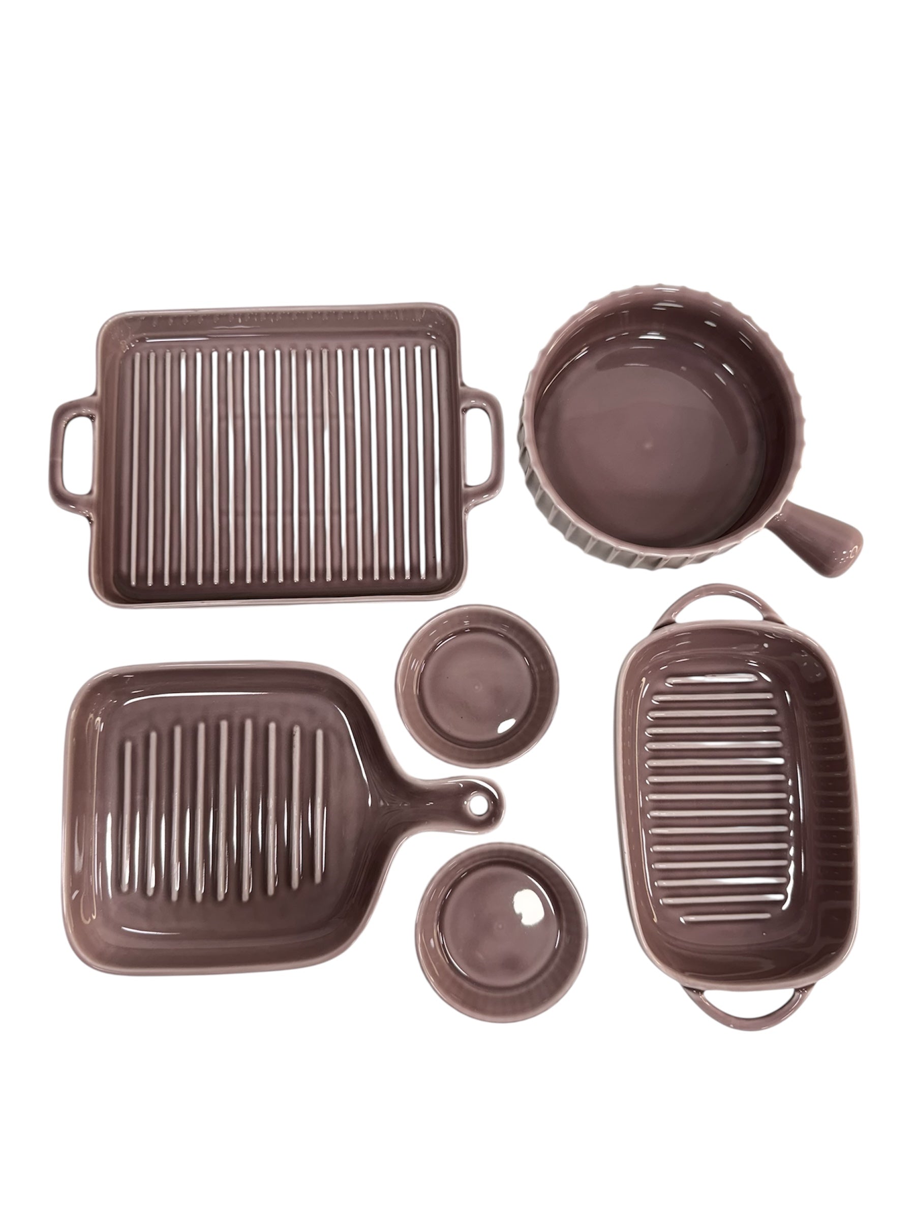 Ceramic Platter set 6 pcs (pink)