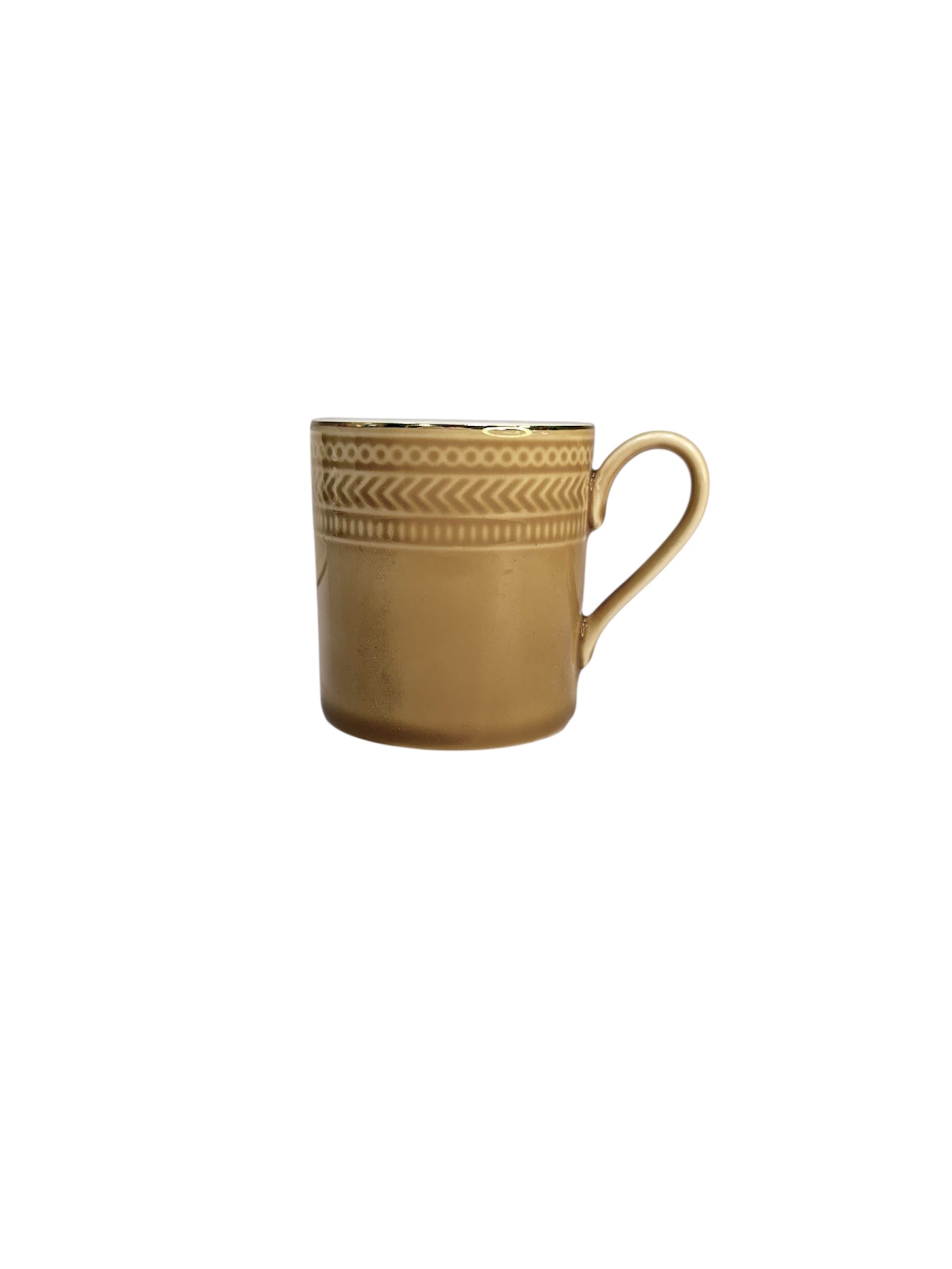 Modern gold ceramic 6 pcs cup set brown