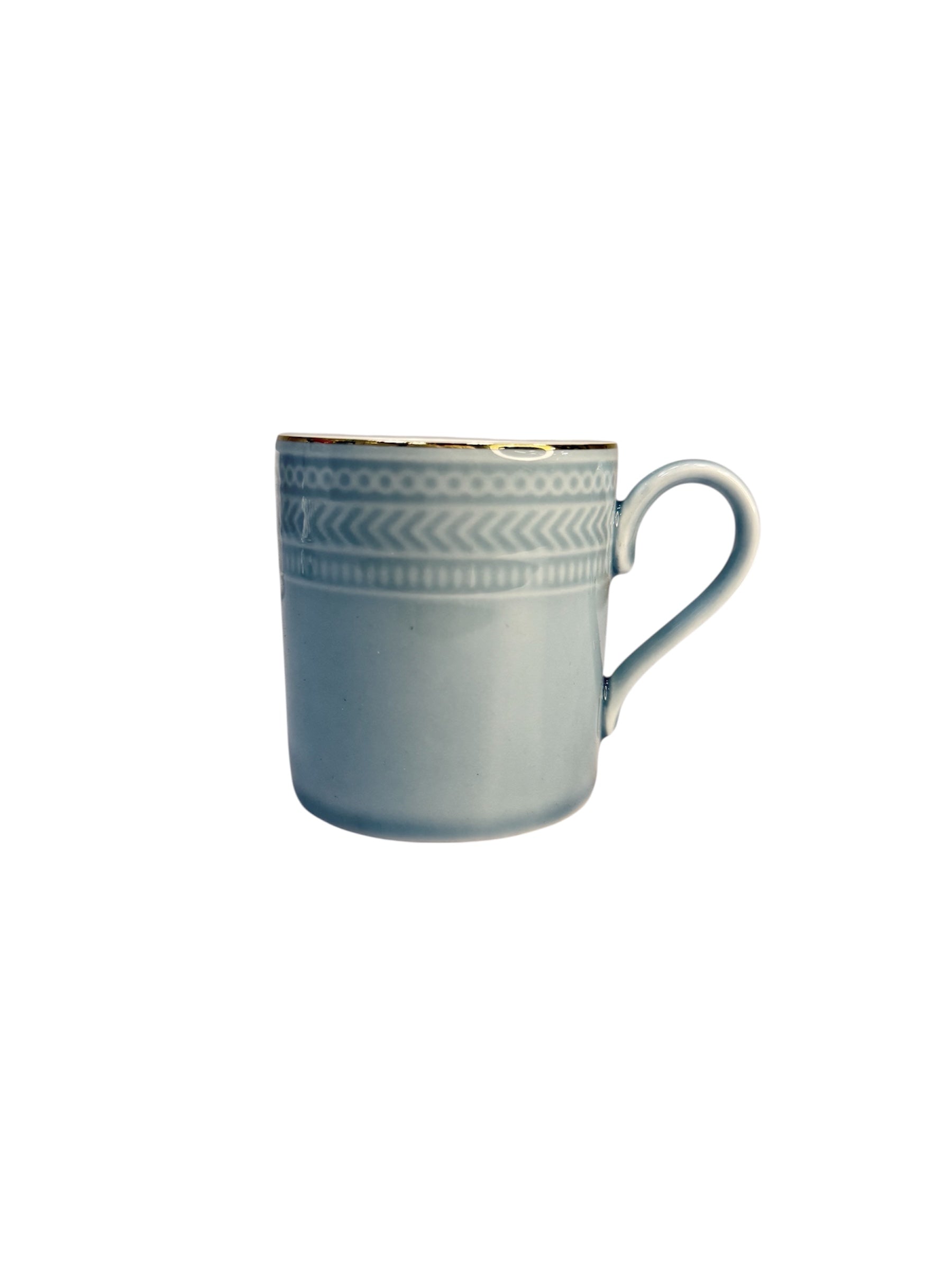 Modern gold ceramic 6 pcs cup set Blue