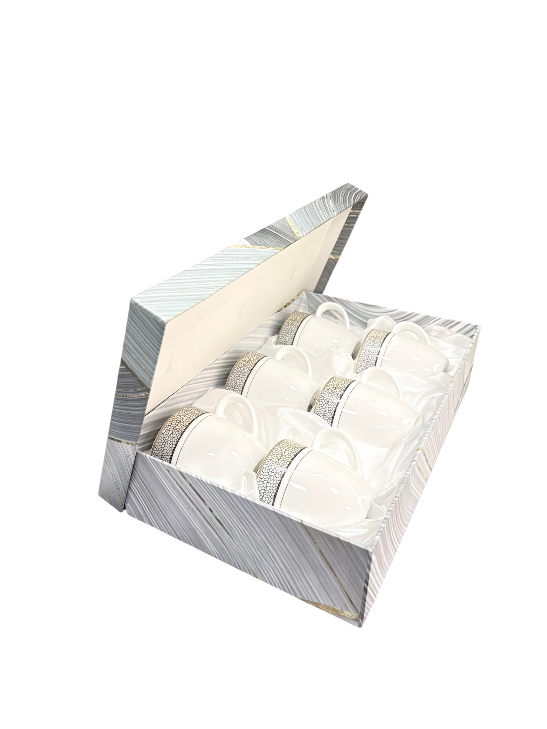 Exclusive luxury 6 pcs mug set gold plated