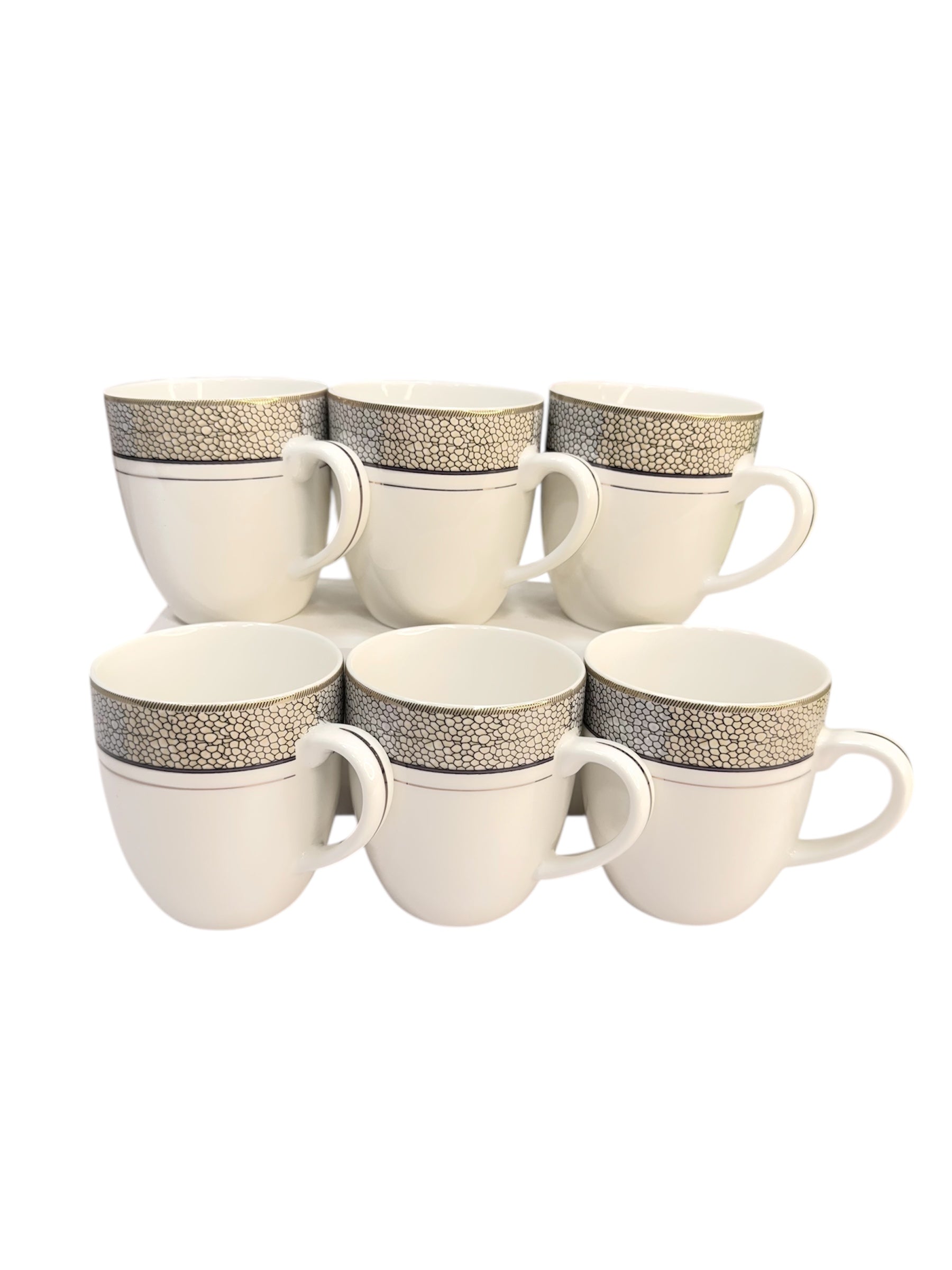 Exclusive luxury 6 pcs mug set gold plated