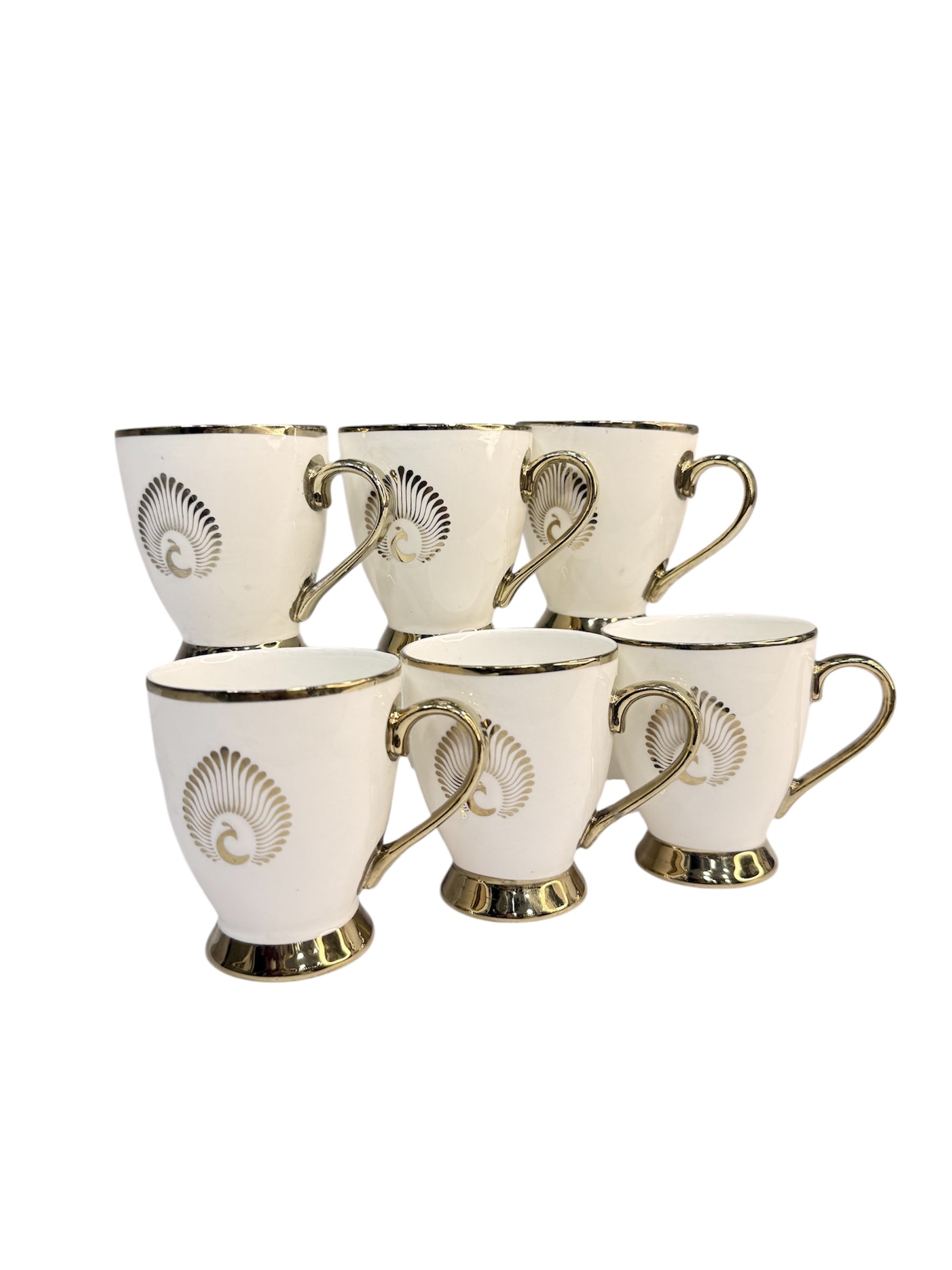 Luxury collection 6 pcs gold cup fine tableware