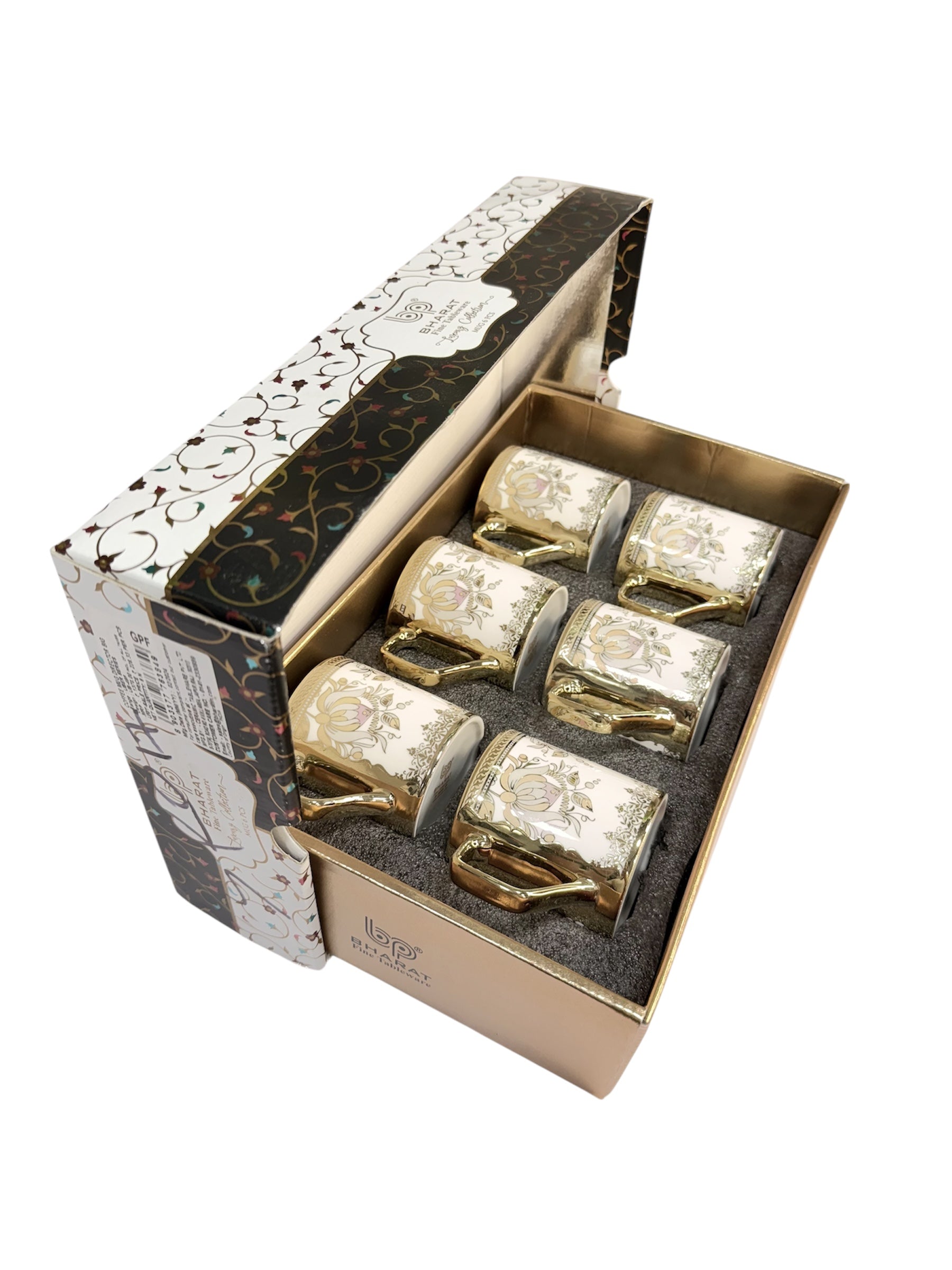 Luxury collection 6 pcs gold cup fine tableware