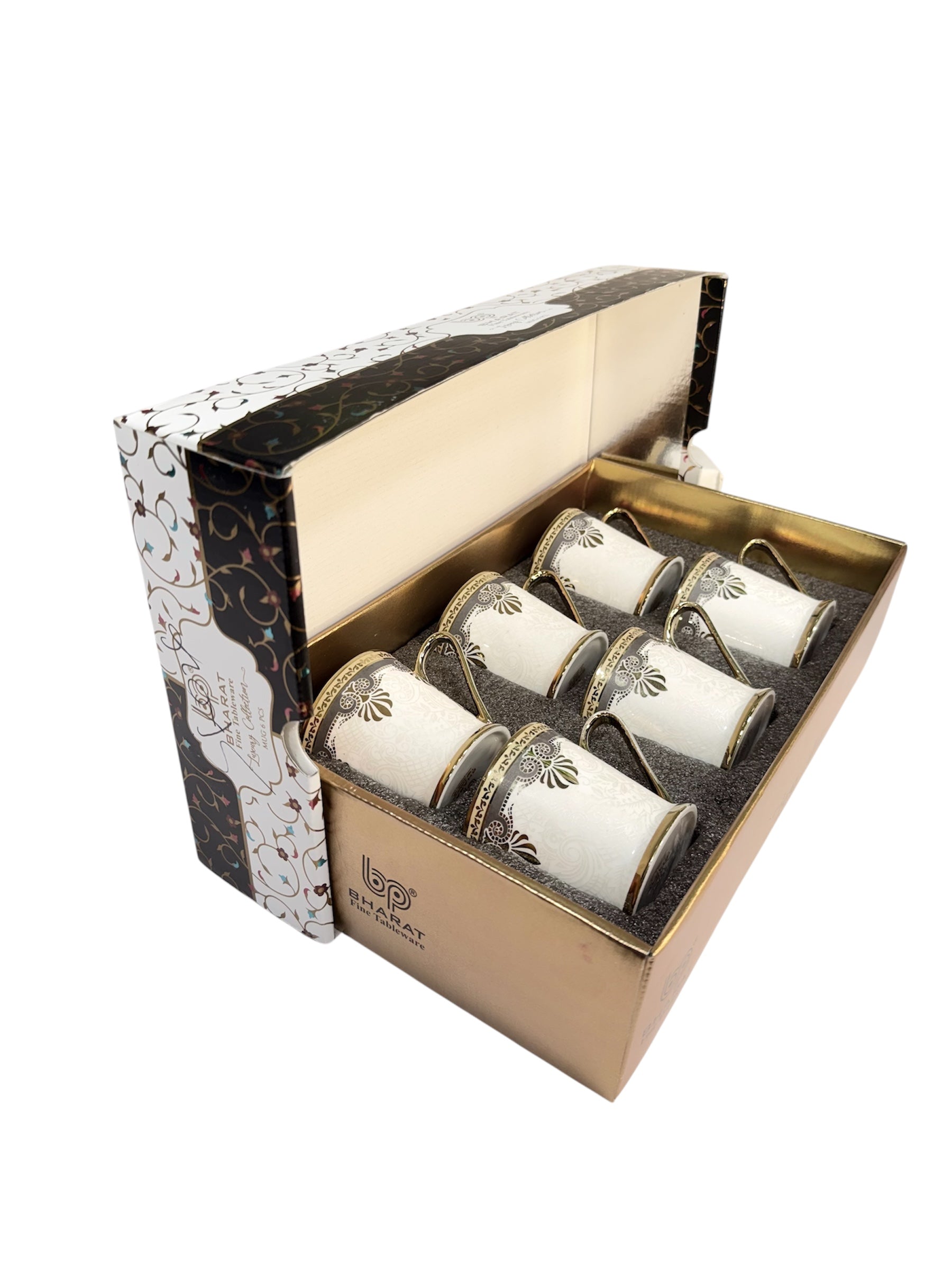 Luxury collection 6 pcs gold cup fine tableware