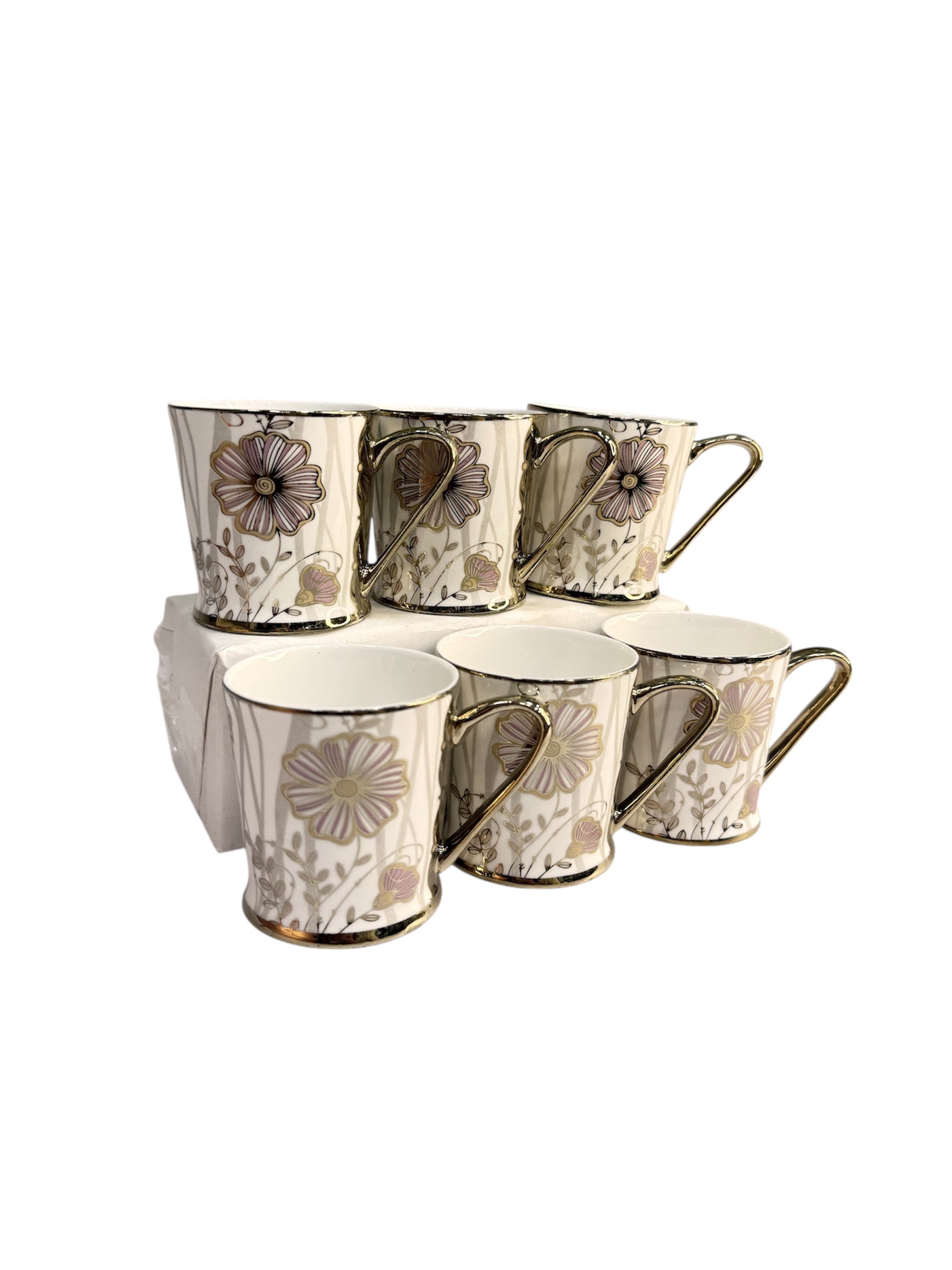 Luxury collection 6 pcs gold cup fine tableware