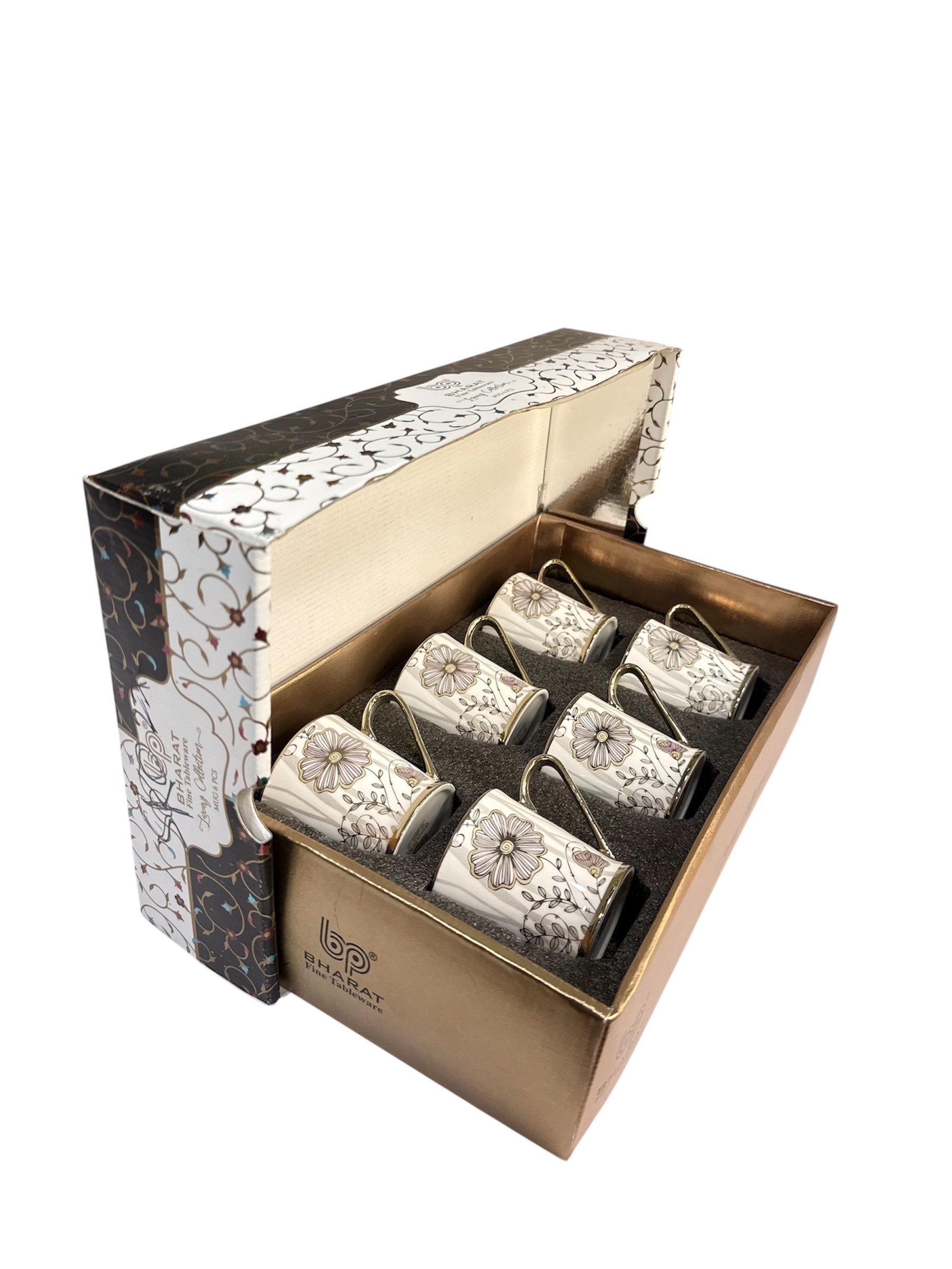 Luxury collection 6 pcs gold cup fine tableware