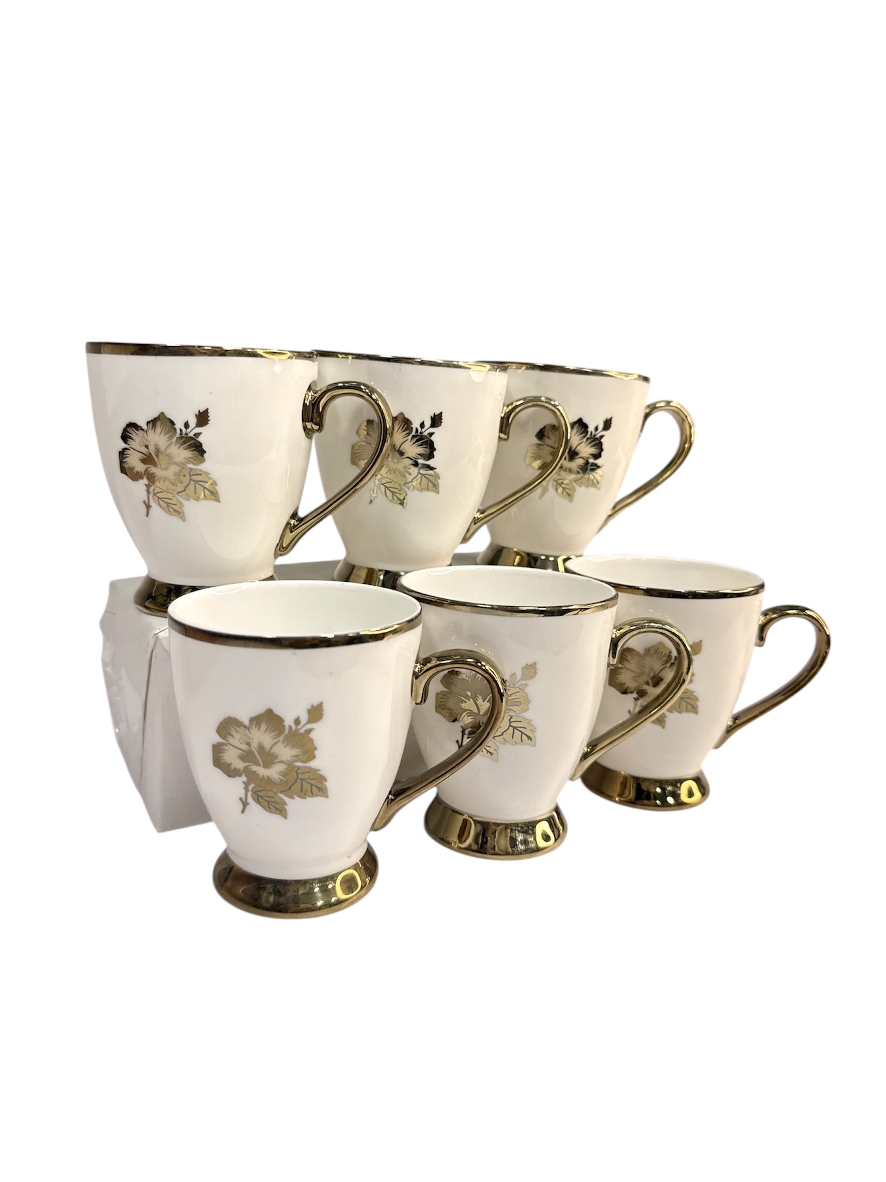 Luxury collection 6 pcs gold cup fine tableware