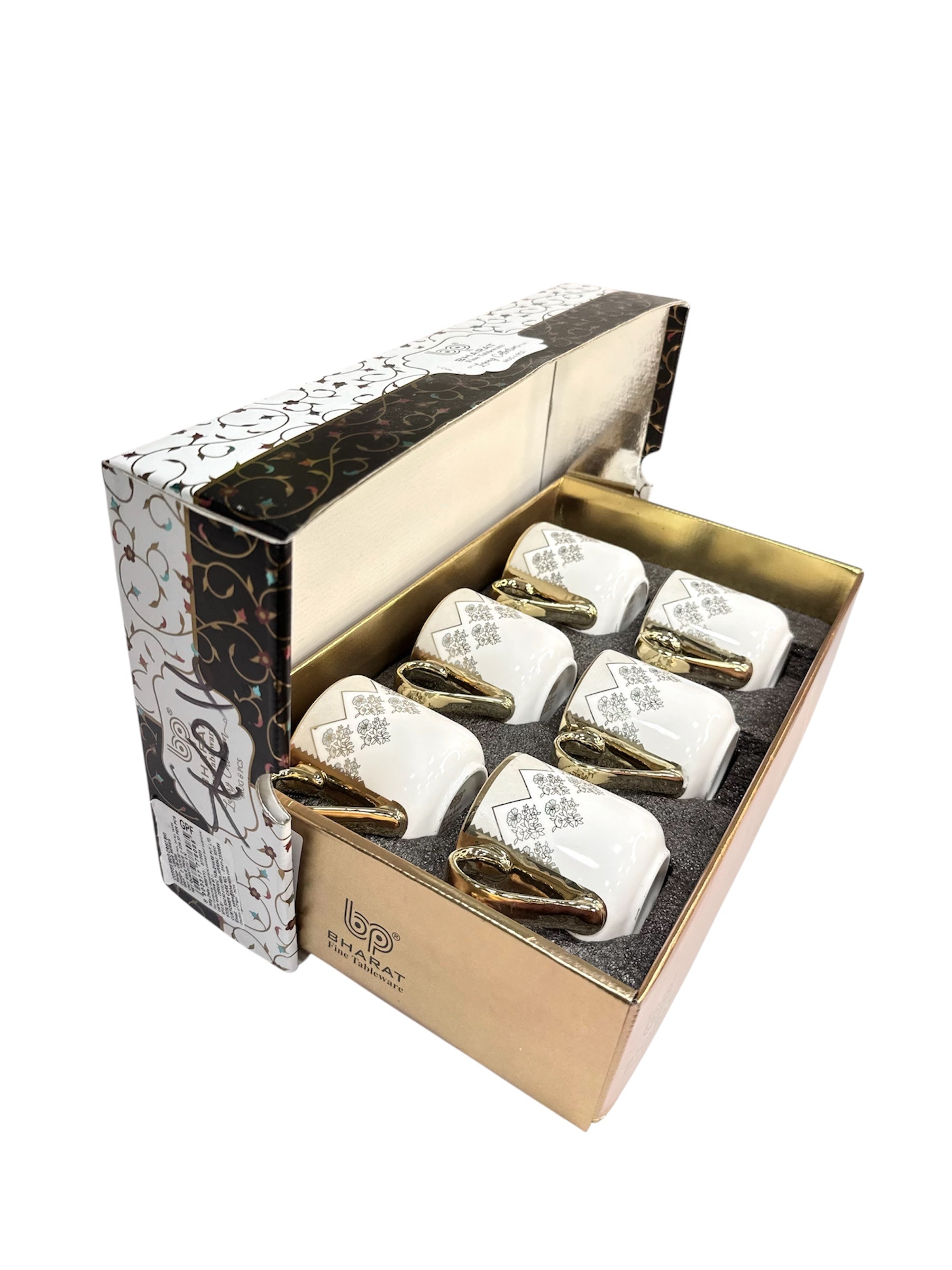 Luxury collection 6 pcs gold cup fine tableware