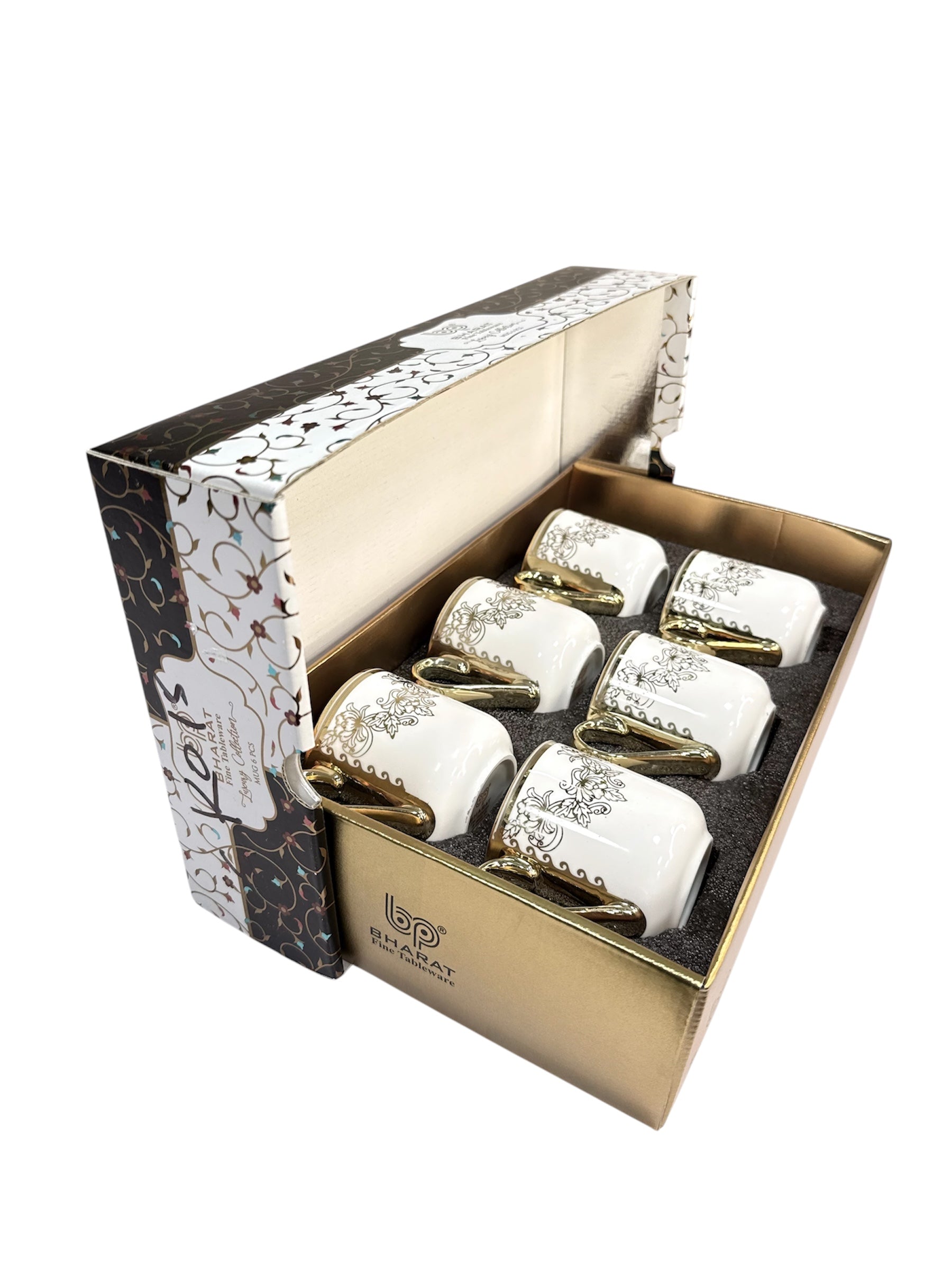Luxury collection 6 pcs gold cup fine tableware