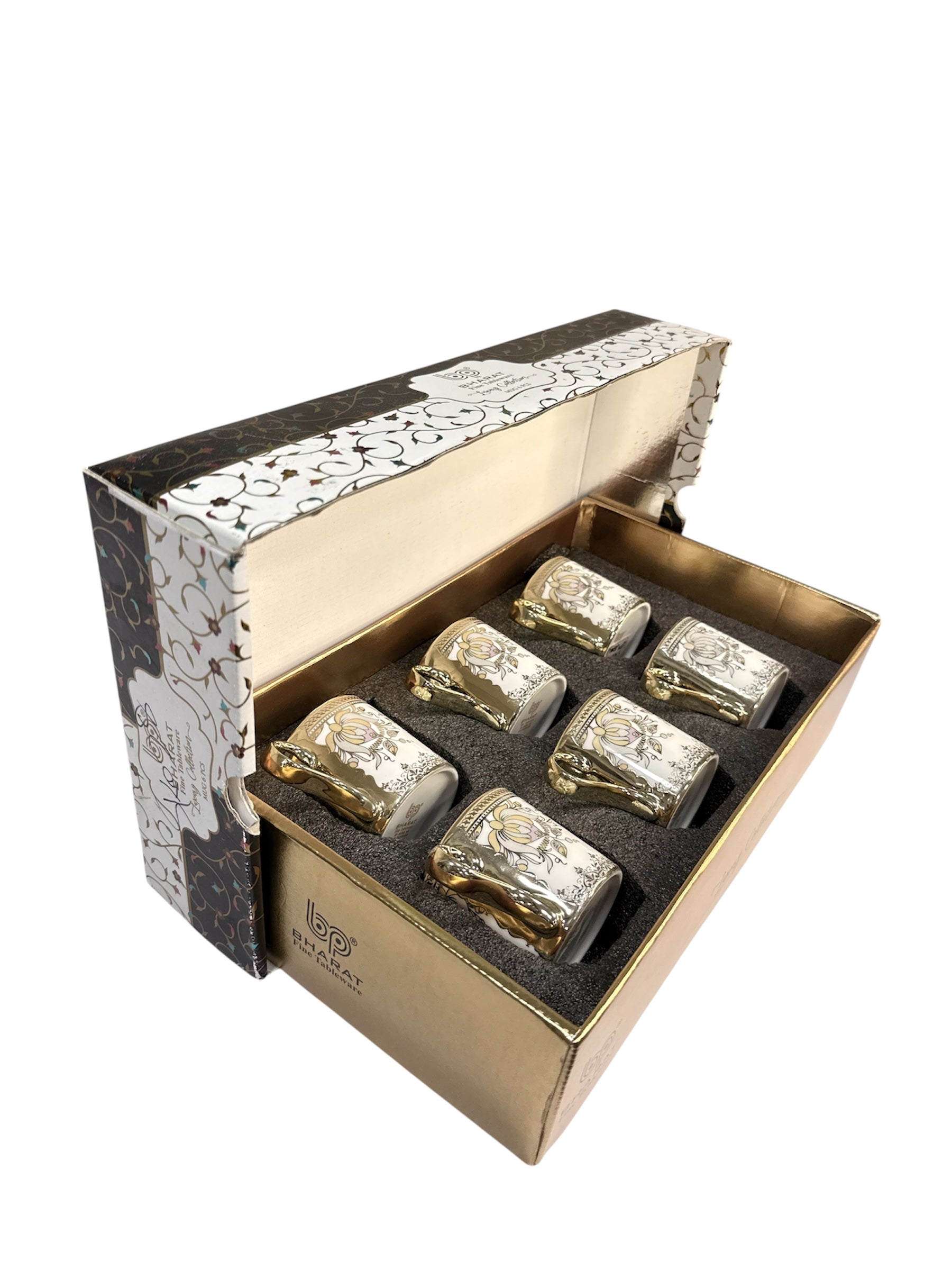 Luxury collection 6 pcs gold cup fine tableware