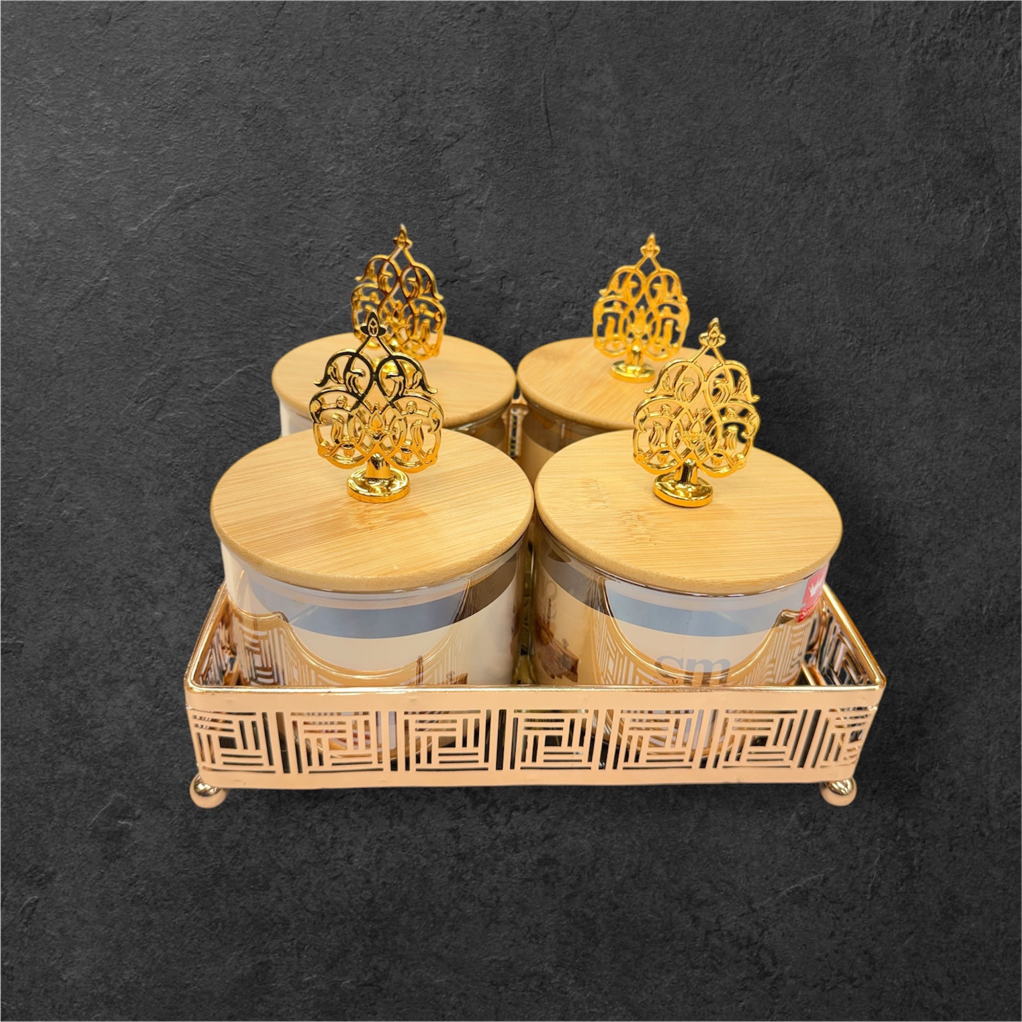 4 pcs glass jar candy